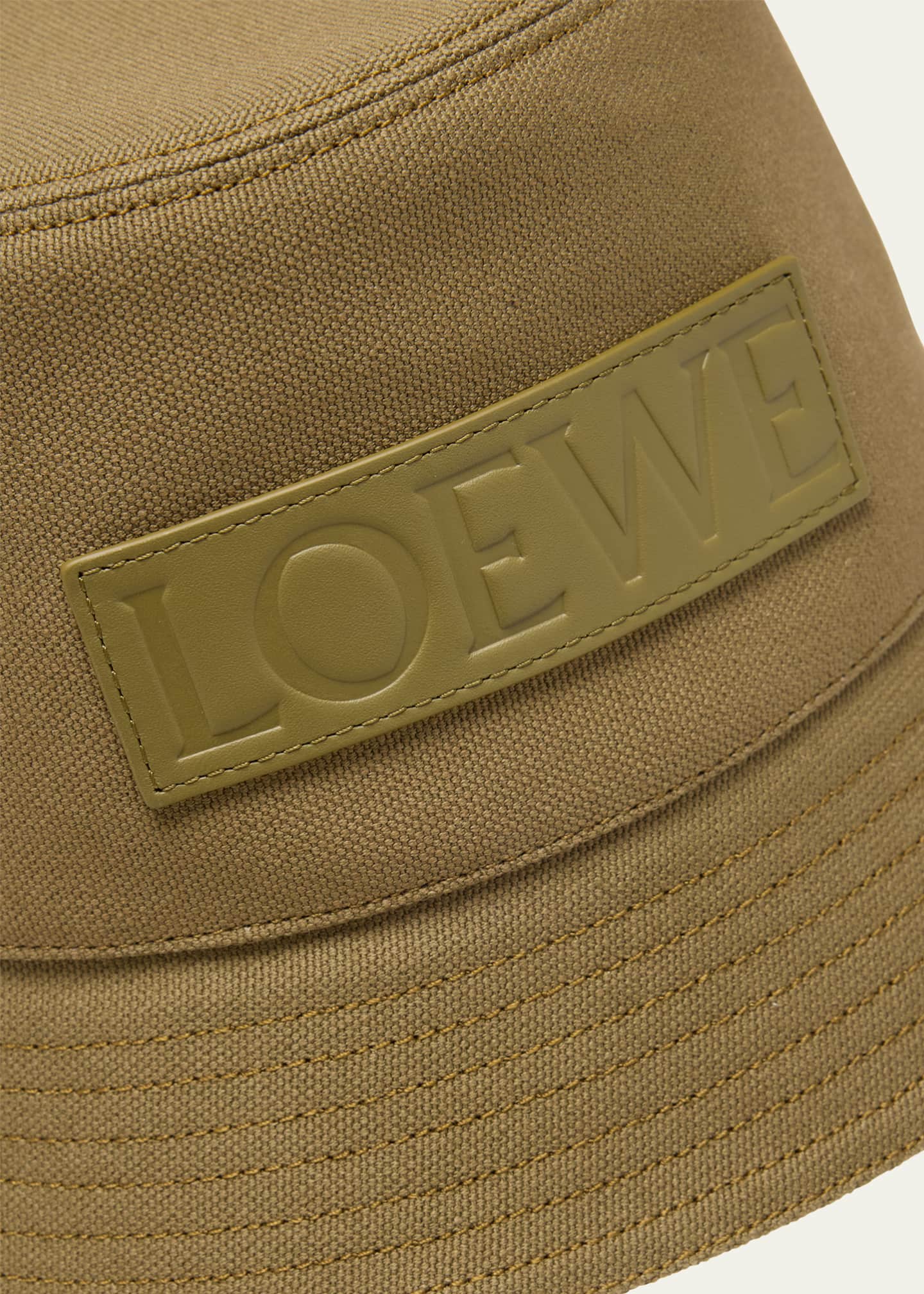 Loewe Men's Leather-Logo Bucket Hat Image 2 of 2