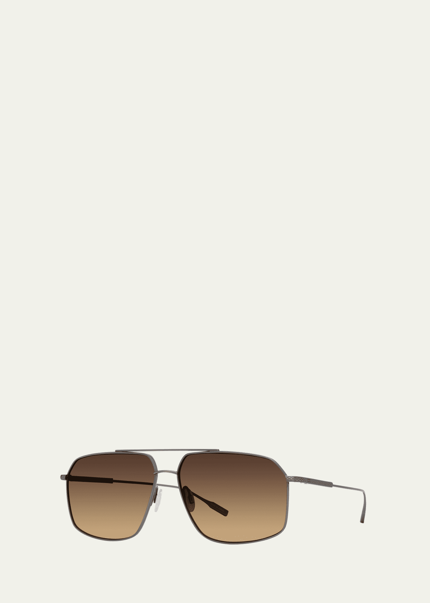 Barton Perreira Men's Renzo Polarized Titanium Rectangle Sunglasses Image 2 of 3