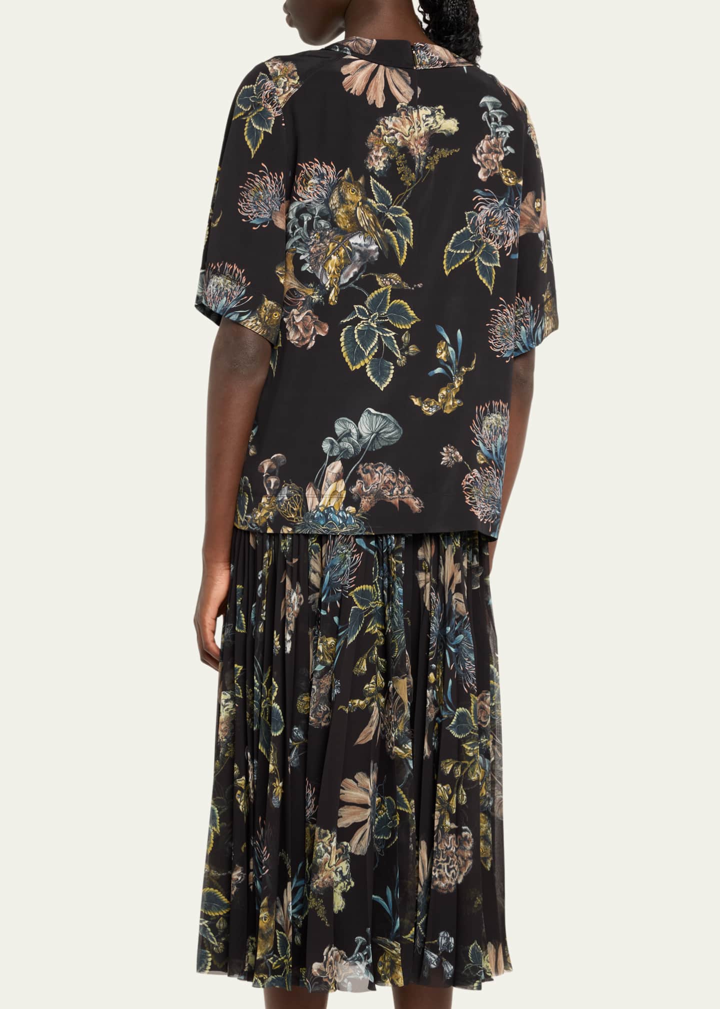 Jason Wu Collection Forest Floral Short-Sleeve Top Image 3 of 5
