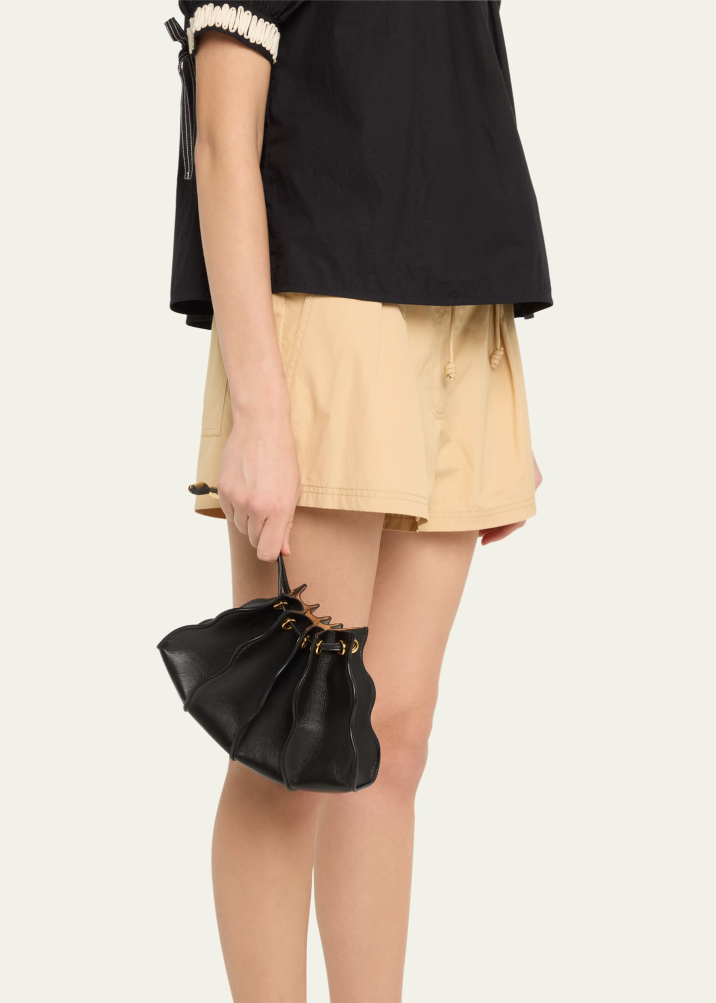 Ulla Johnson Adria Pleated Wave Wristlet Image 2 of 5