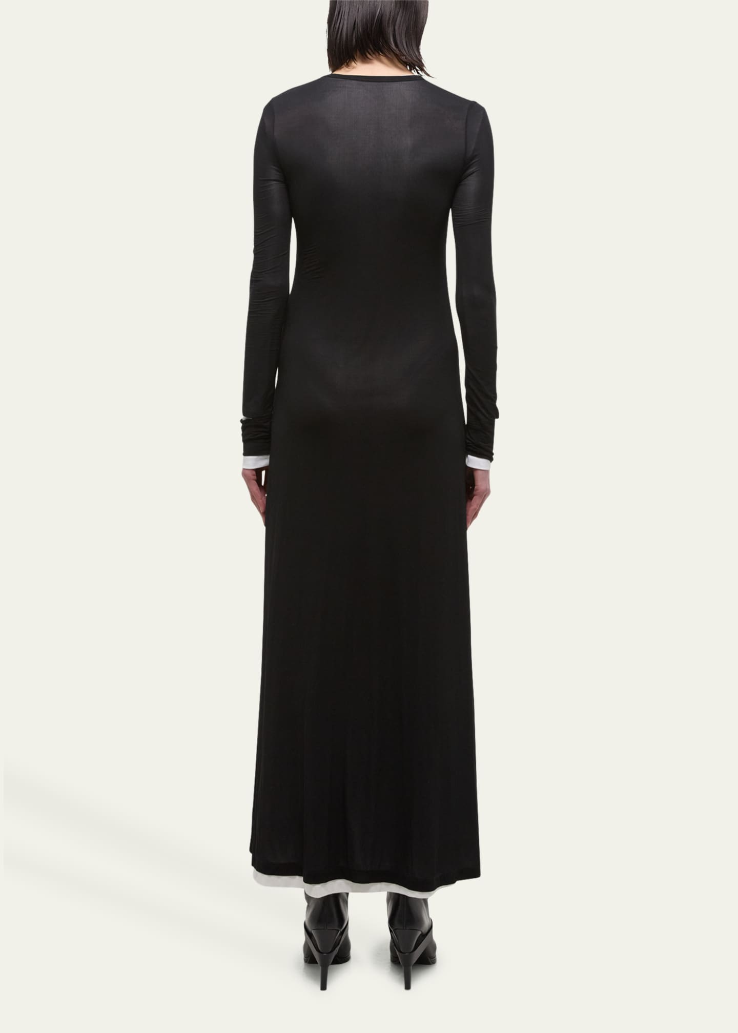 helmut lang maxi dress Helmut Lang Double-Layer Maxi Dress