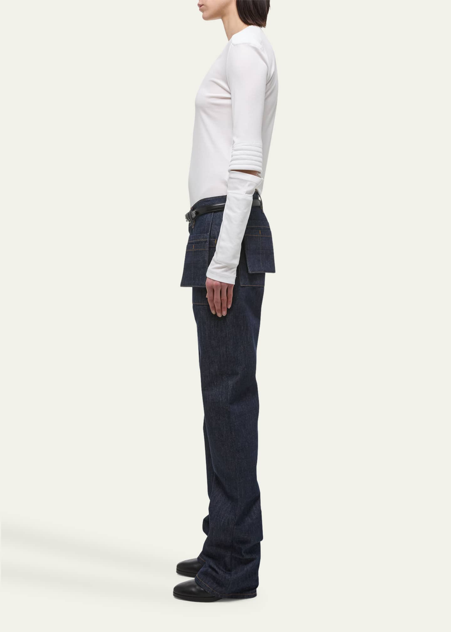 Helmut Lang Straight Leg Utility Jeans Bergdorf Goodman