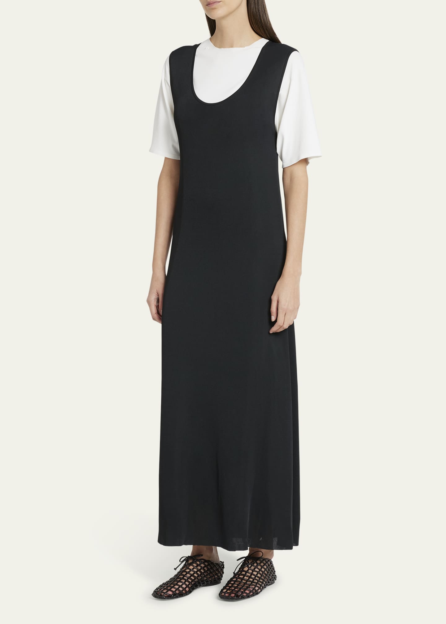 THE ROW Agla Scoop-Neck Sleeveless Maxi Dress Image 2 of 5
