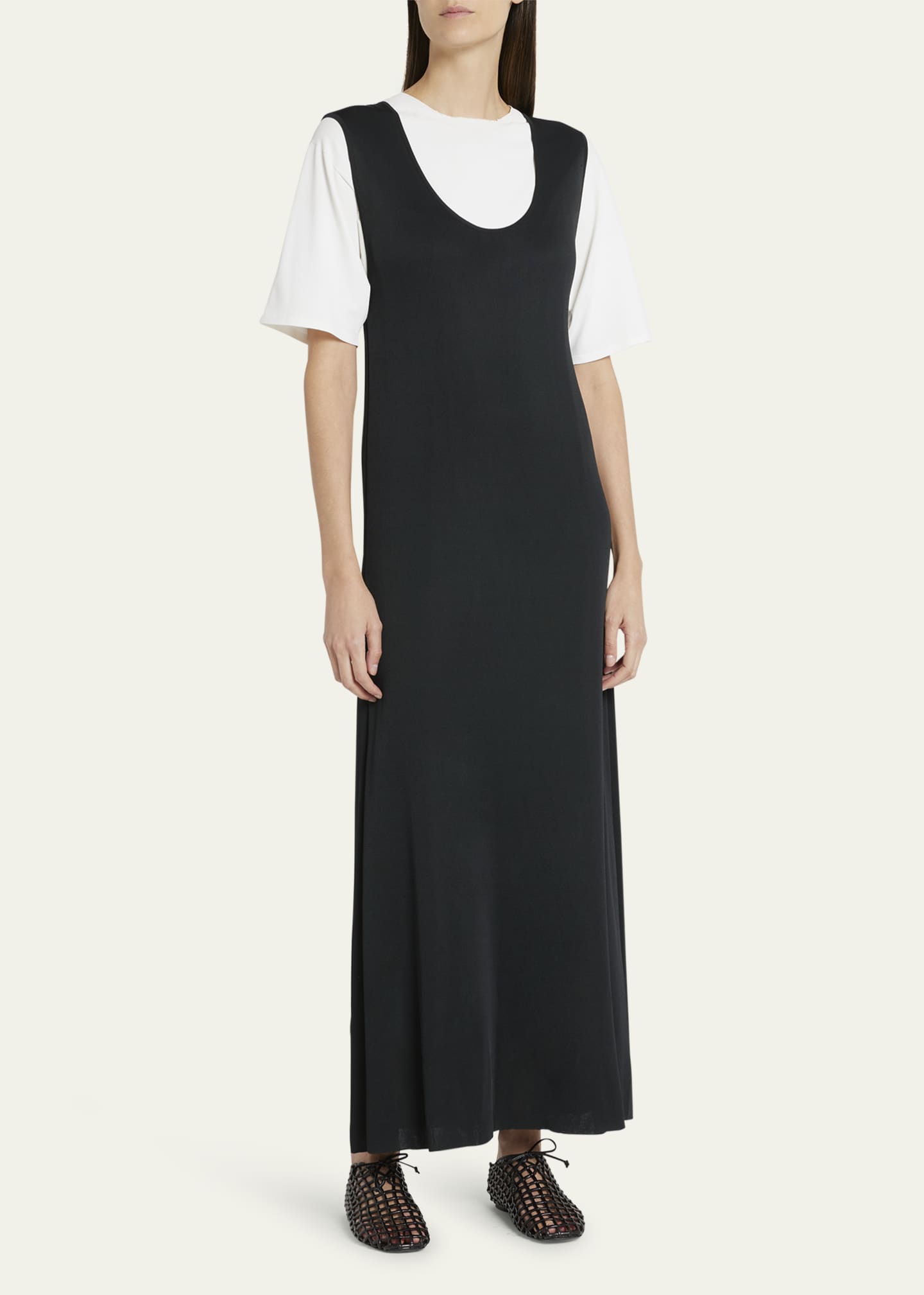 THE ROW Agla Scoop-Neck Sleeveless Maxi Dress Image 4 of 5