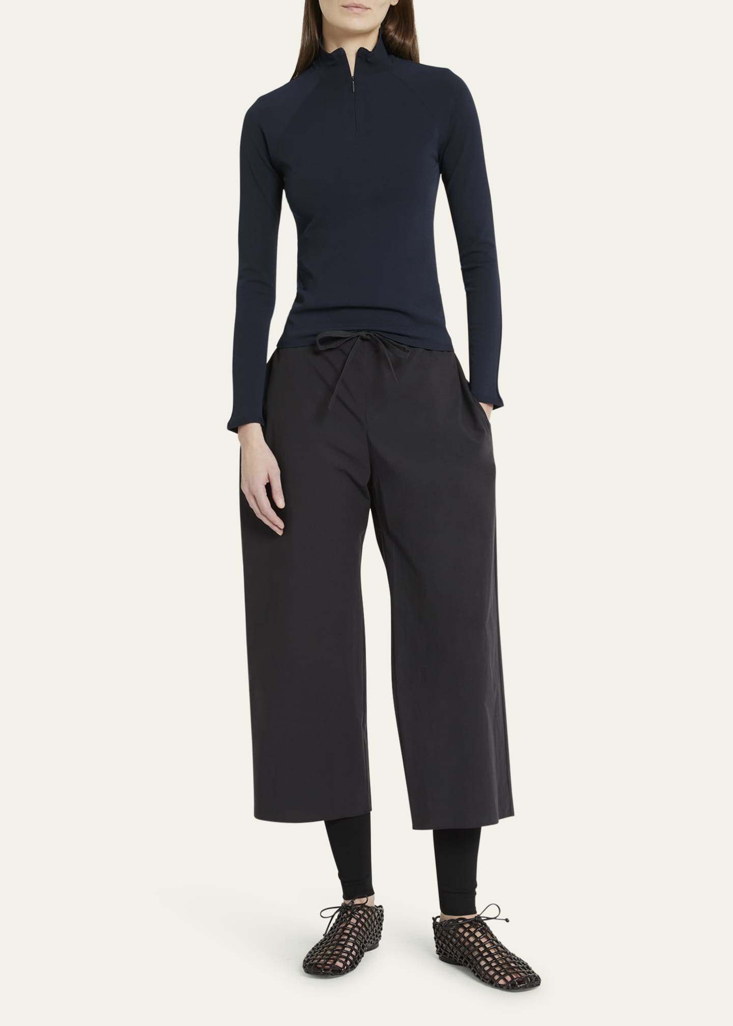 THE ROW Patti Quarter-Zip Long-Sleeve Top Image 2 of 5