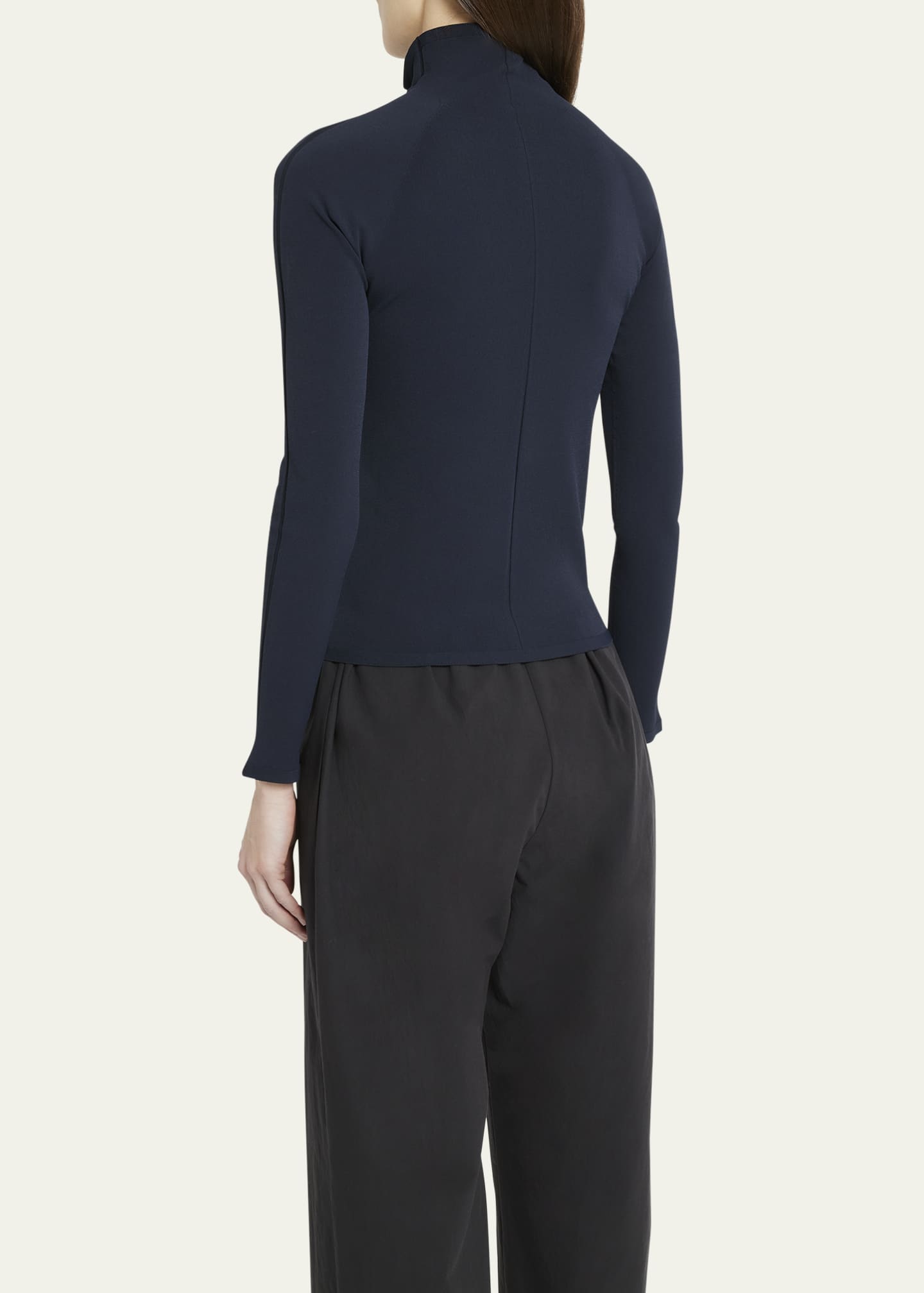 THE ROW Patti Quarter-Zip Long-Sleeve Top Image 3 of 5