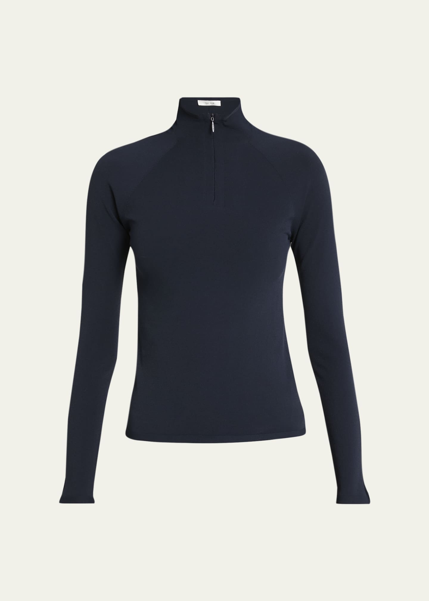 THE ROW Patti Quarter-Zip Long-Sleeve Top Image 1 of 5