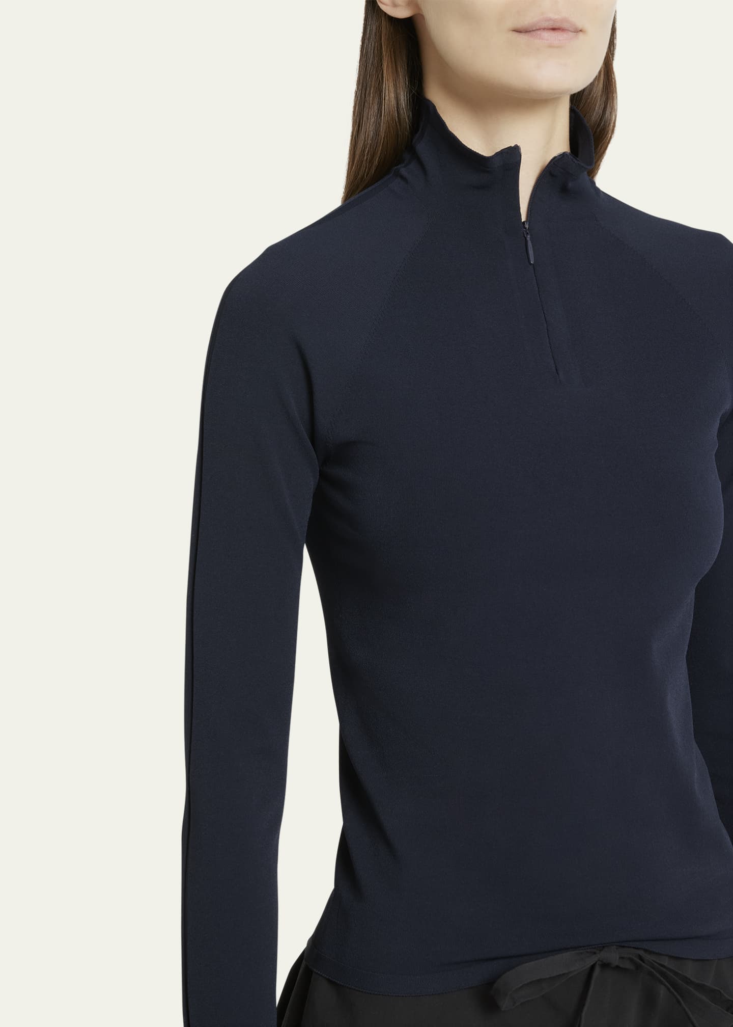 THE ROW Patti Quarter-Zip Long-Sleeve Top Image 5 of 5