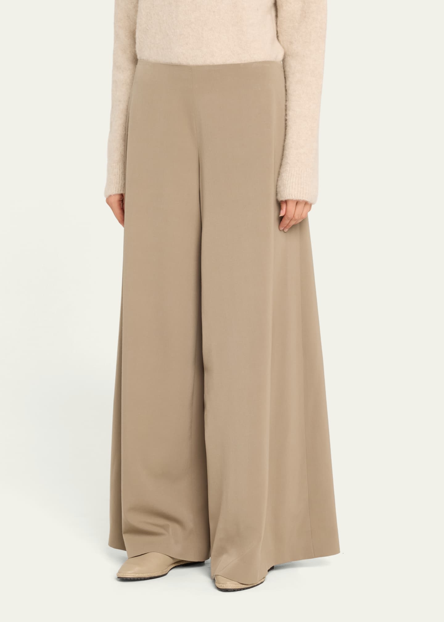 THE ROW Dela Mid-Rise Wide-Leg Pants Image 4 of 5