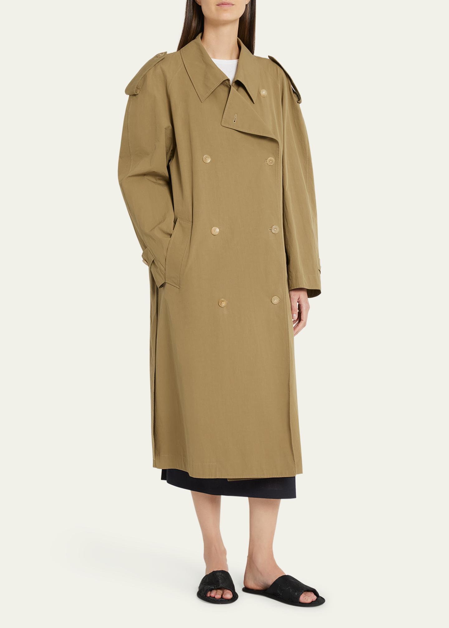 THE ROW Denver Belted Wool Trench Coat - Bergdorf Goodman