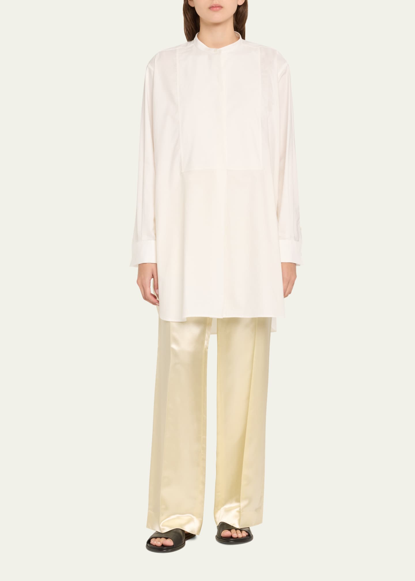 THE ROW Hari Cotton Tunic Shirt Image 2 of 5