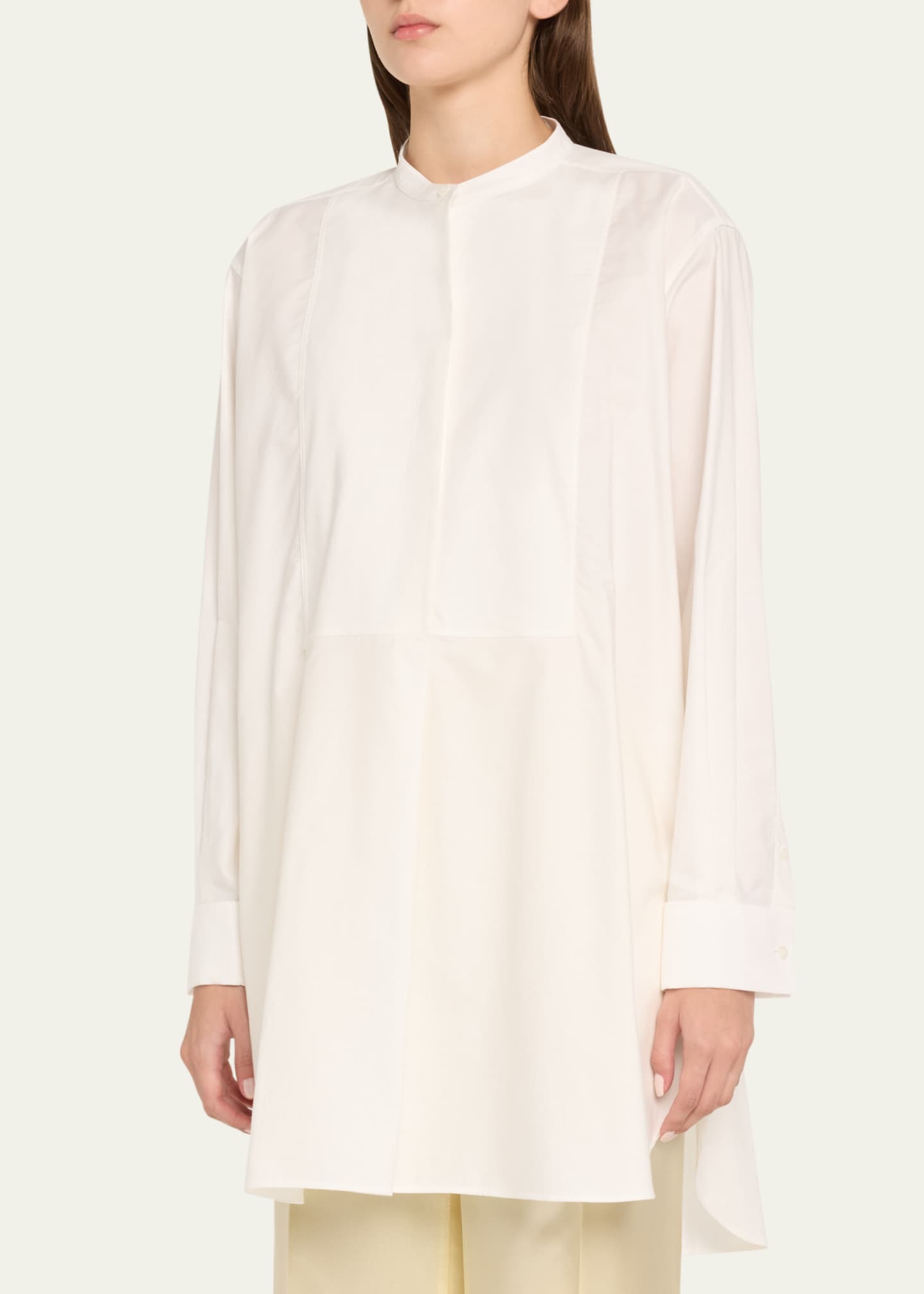 THE ROW Hari Cotton Tunic Shirt Image 4 of 5