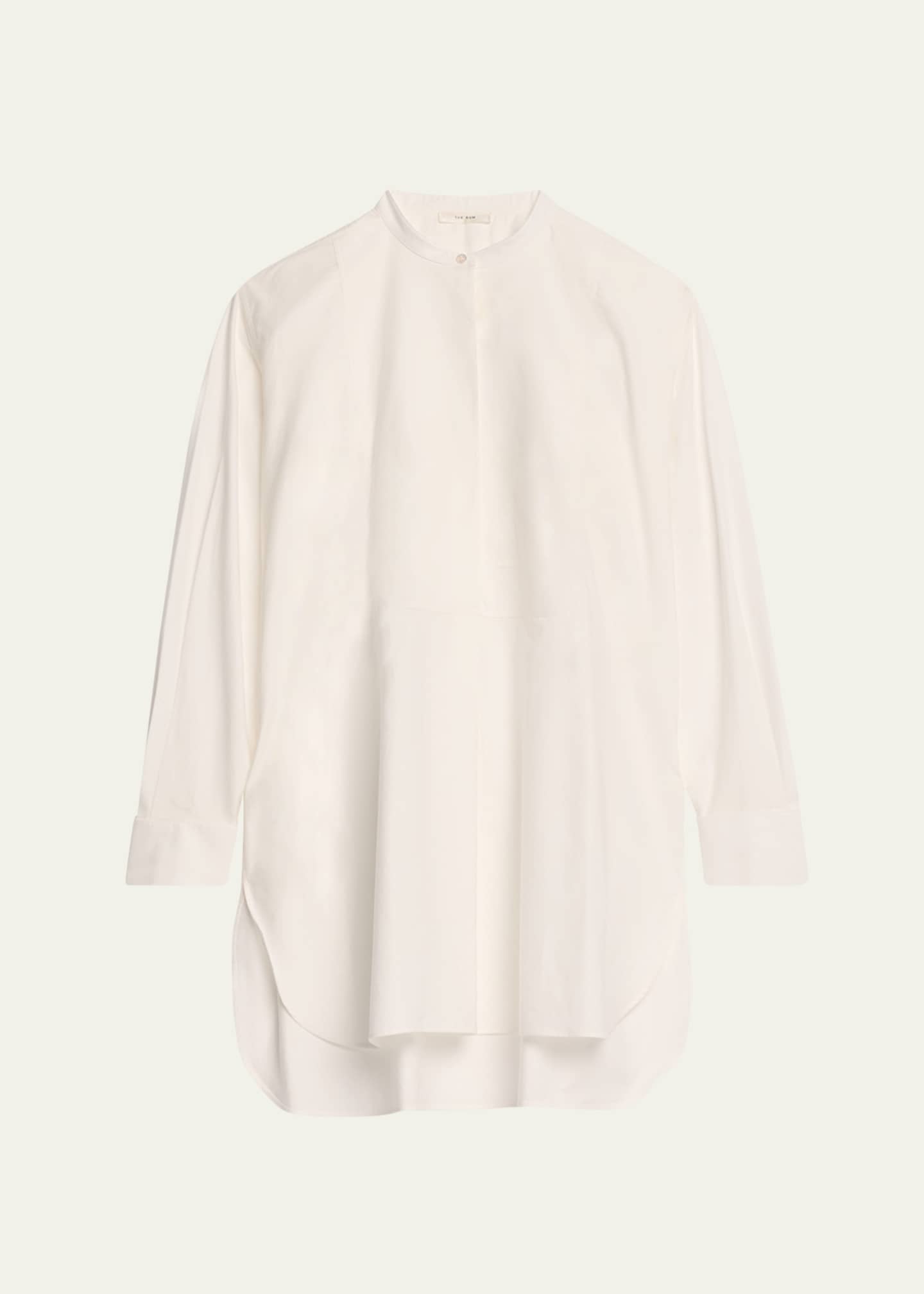 THE ROW Hari Cotton Tunic Shirt Image 1 of 5