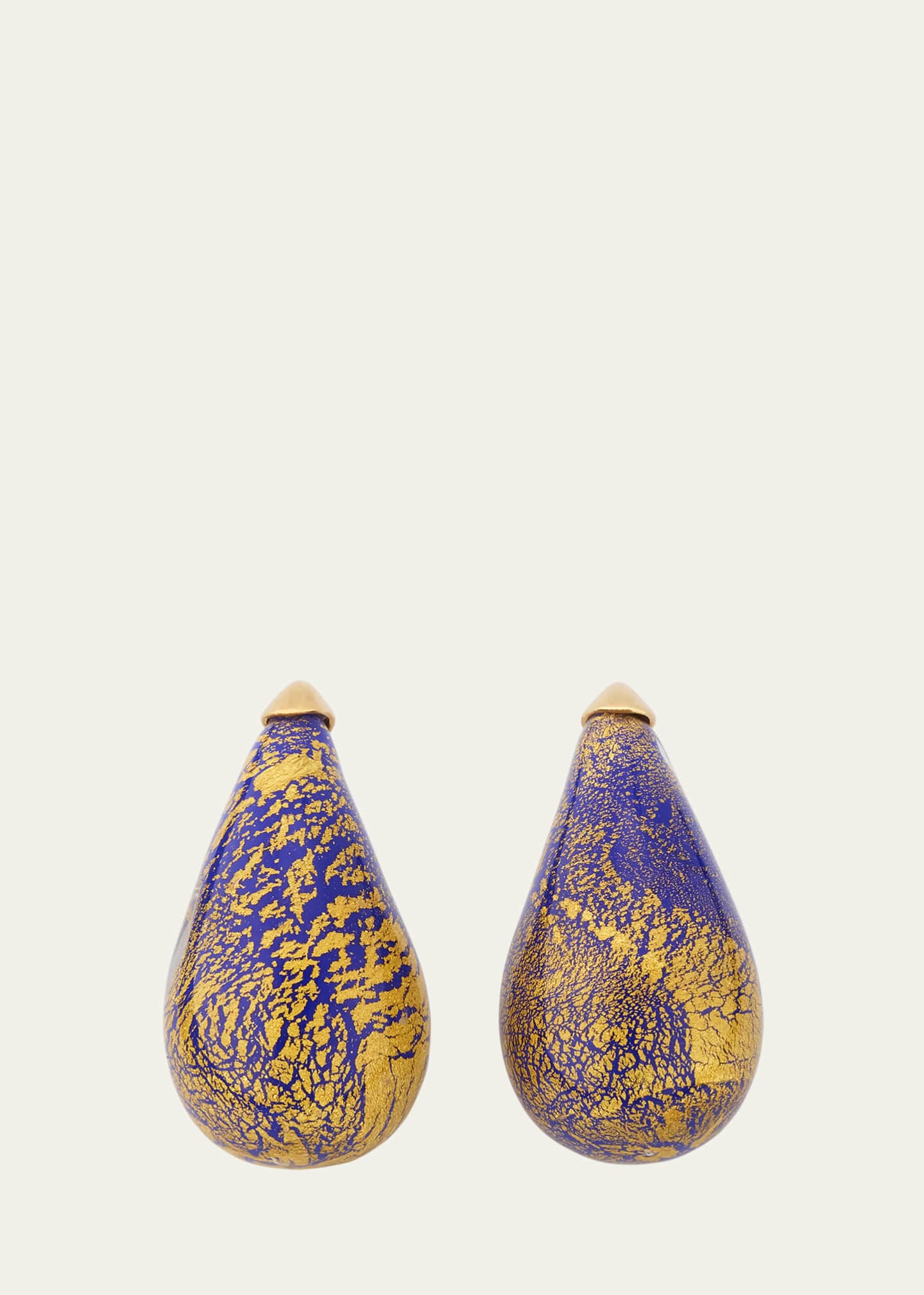 Bottega Veneta Glass Drop Earrings, Midnight Blue Image 1 of 4