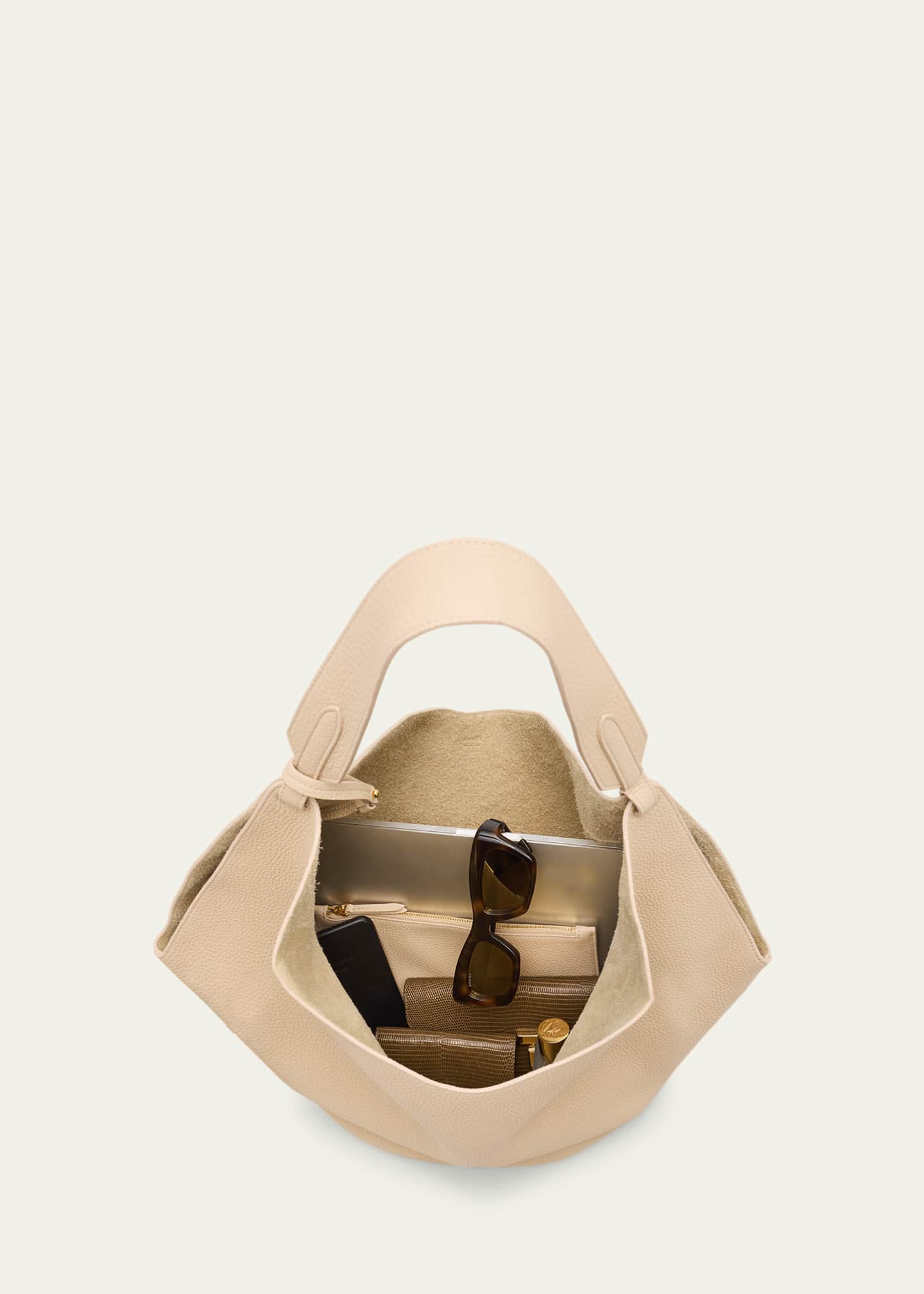 Khaite Lotus Medium Pebbled Leather Tote Bag Image 6 of 7