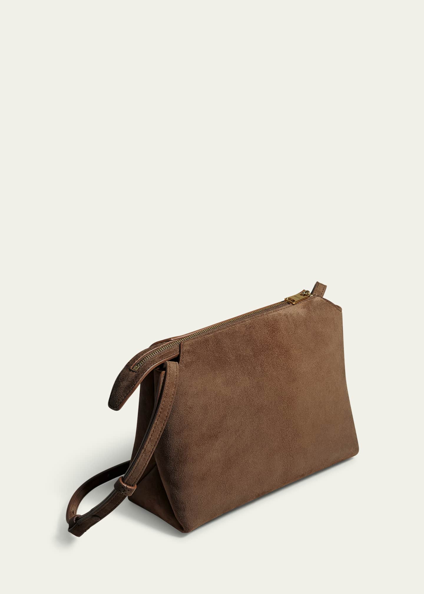 Khaite Lina Medium Suede Crossbody Bag Image 3 of 6
