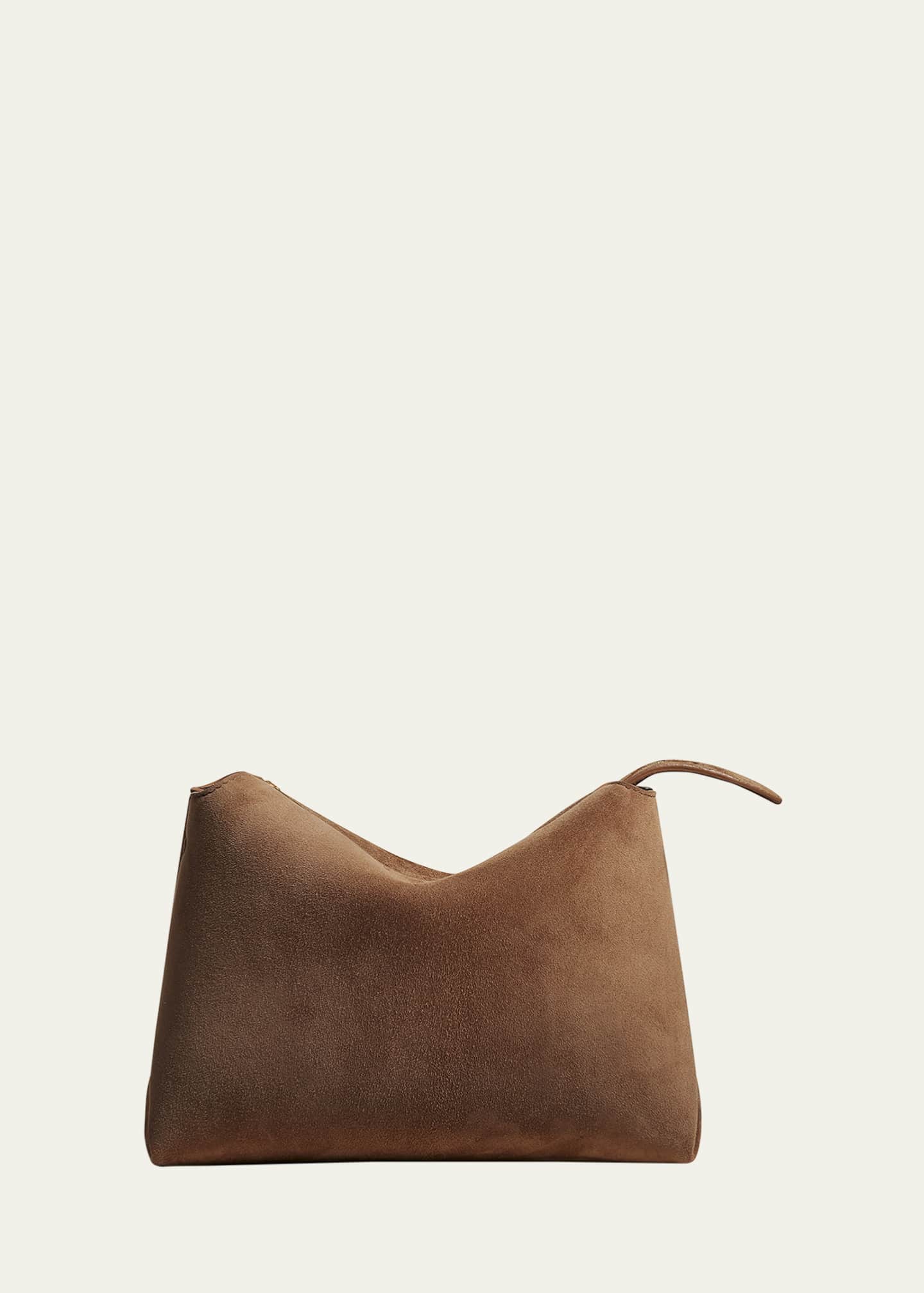 Khaite Lina Medium Suede Crossbody Bag Image 1 of 6