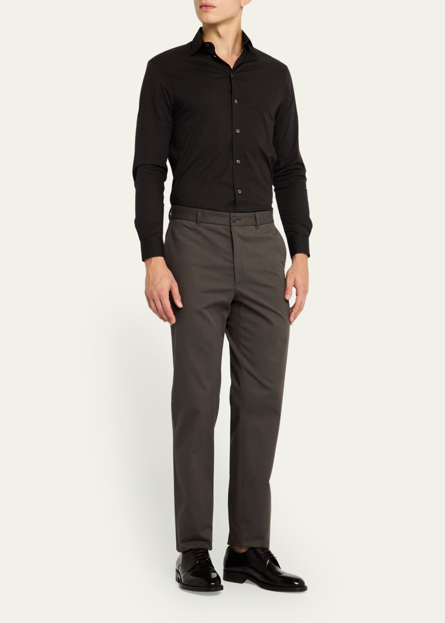 Giorgio Armani Men's Gabardine Straight-Leg Trousers Image 2 of 5