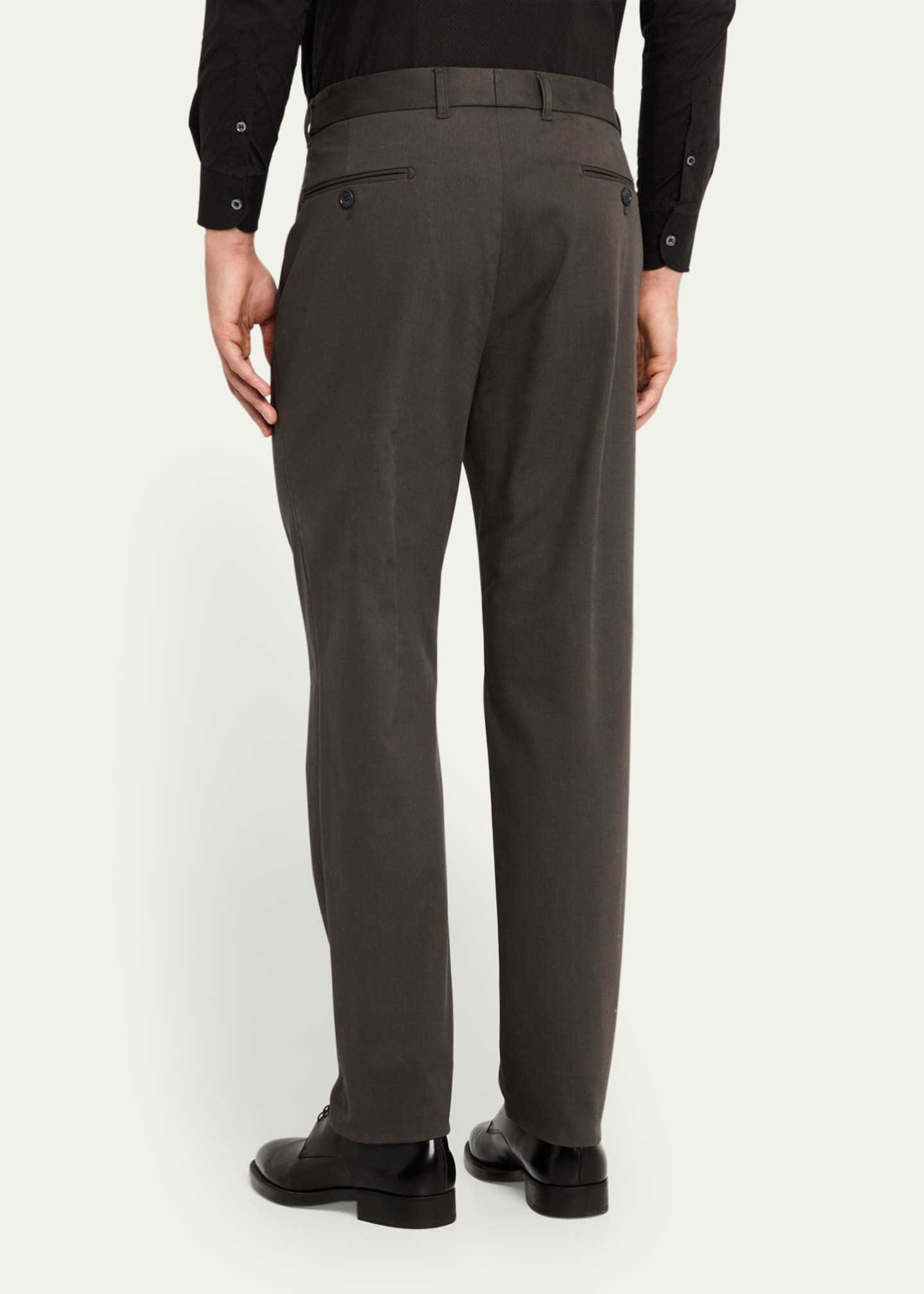 Giorgio Armani Men's Gabardine Straight-Leg Trousers Image 3 of 5
