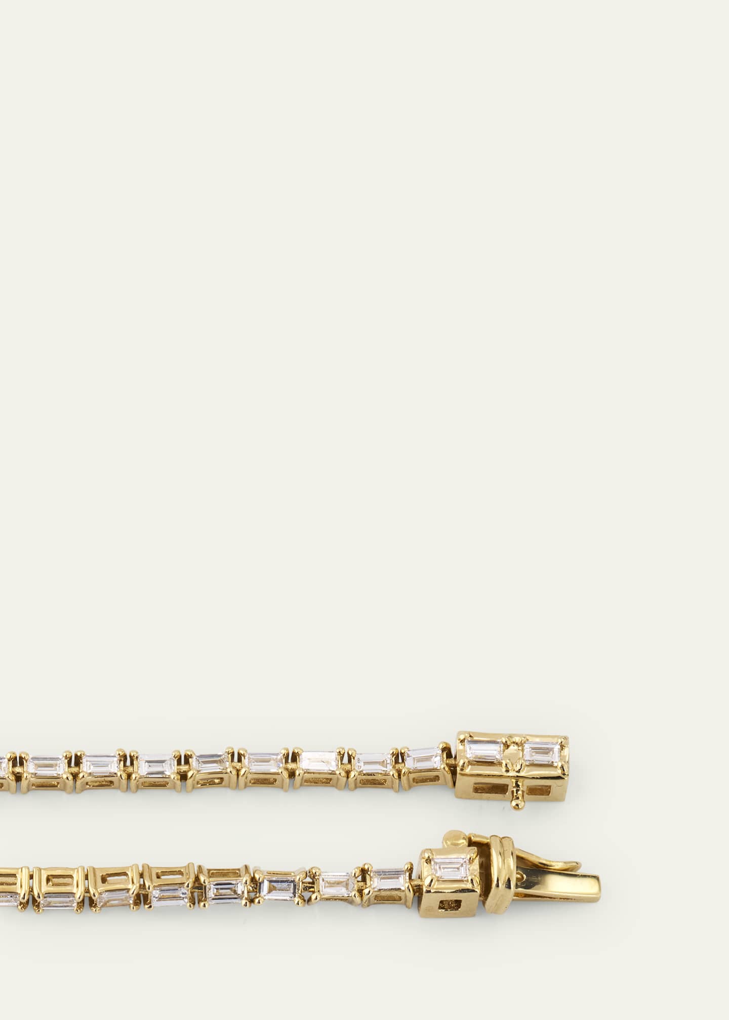Lana 14K Yellow Gold Baguette Diamond Tennis Necklace. 16"L Image 4 of 4