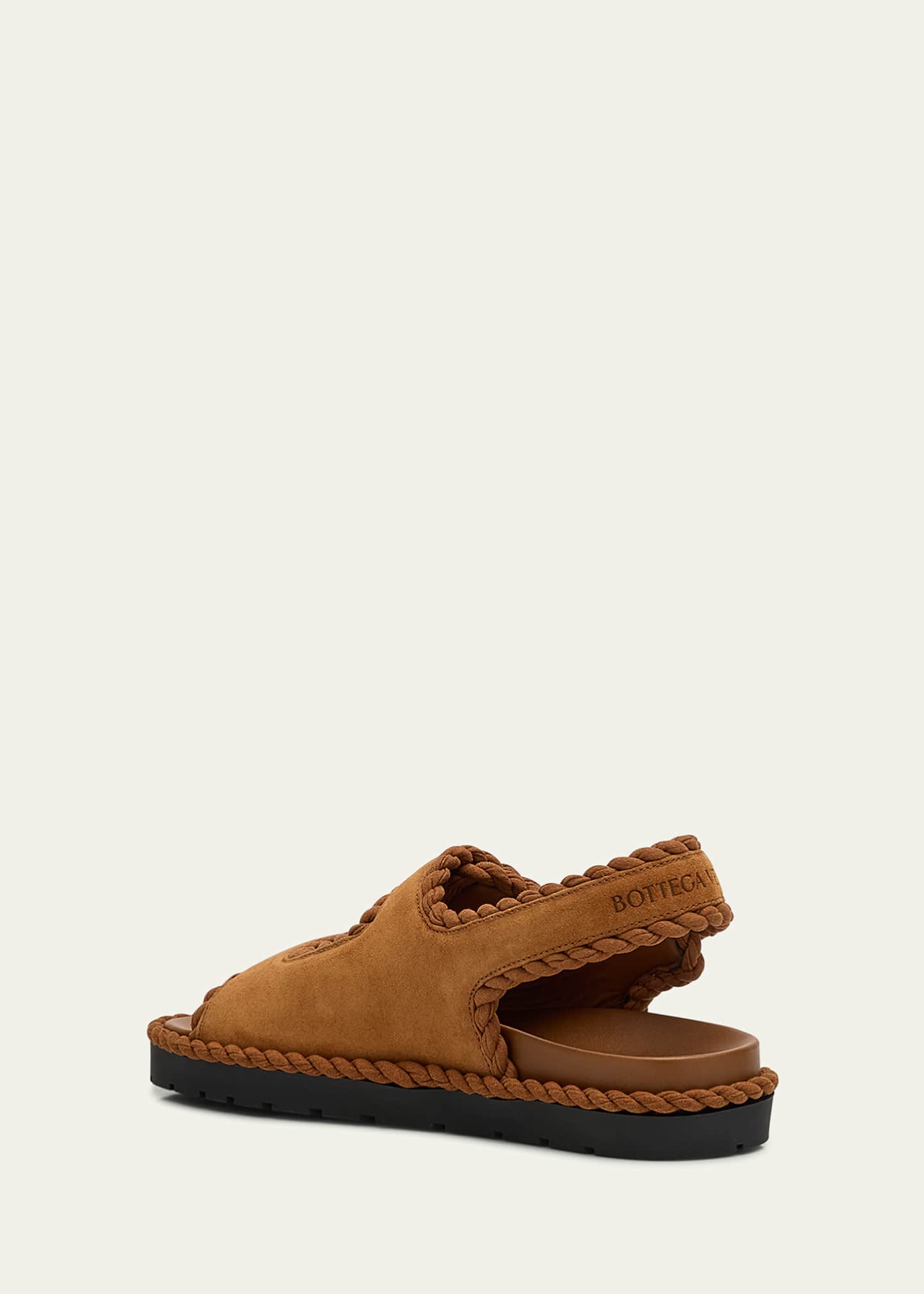 Bottega Veneta Braided Suede Grip Comfort Sandals Image 3 of 5