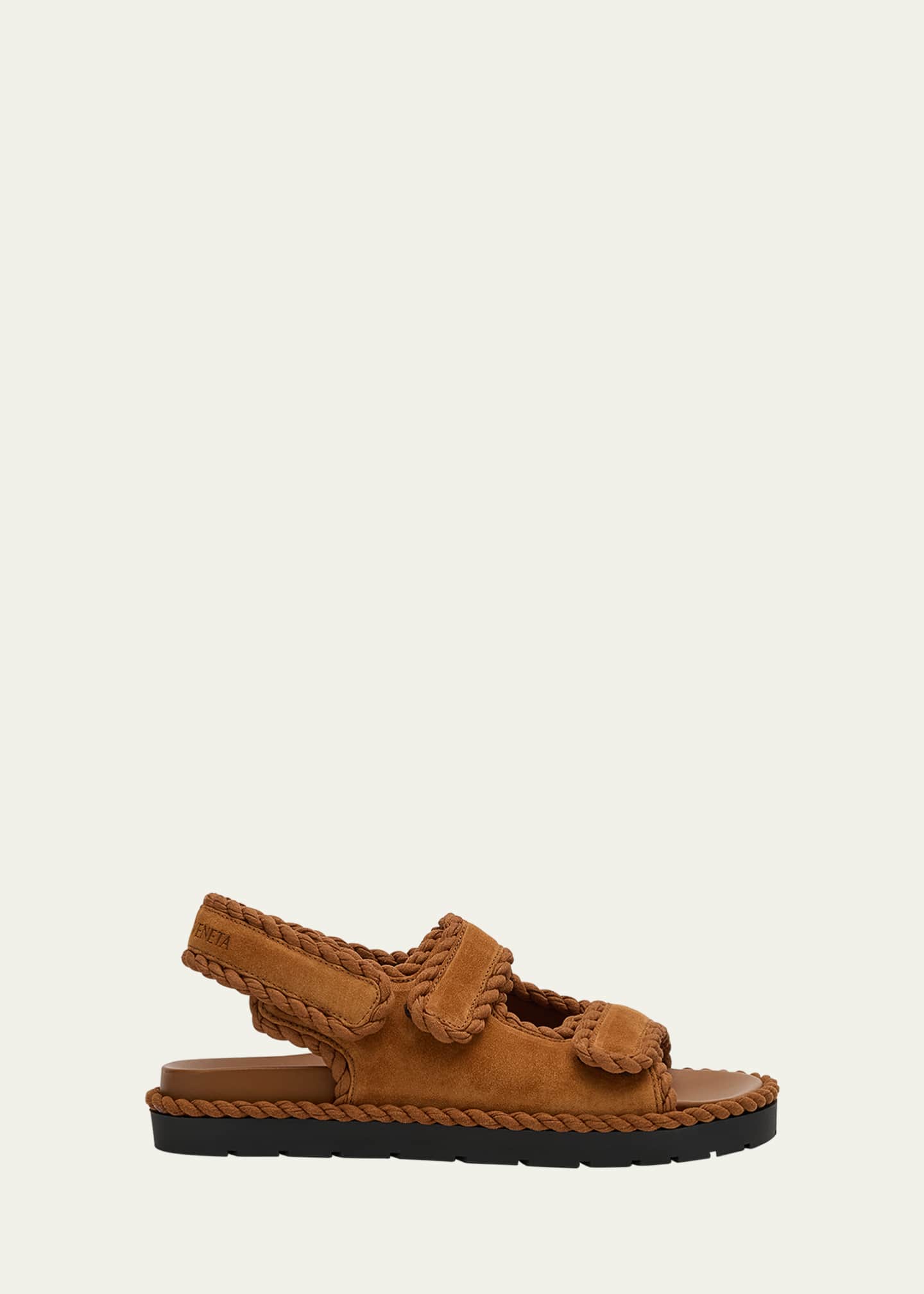 Bottega Veneta Braided Suede Grip Comfort Sandals Image 1 of 5