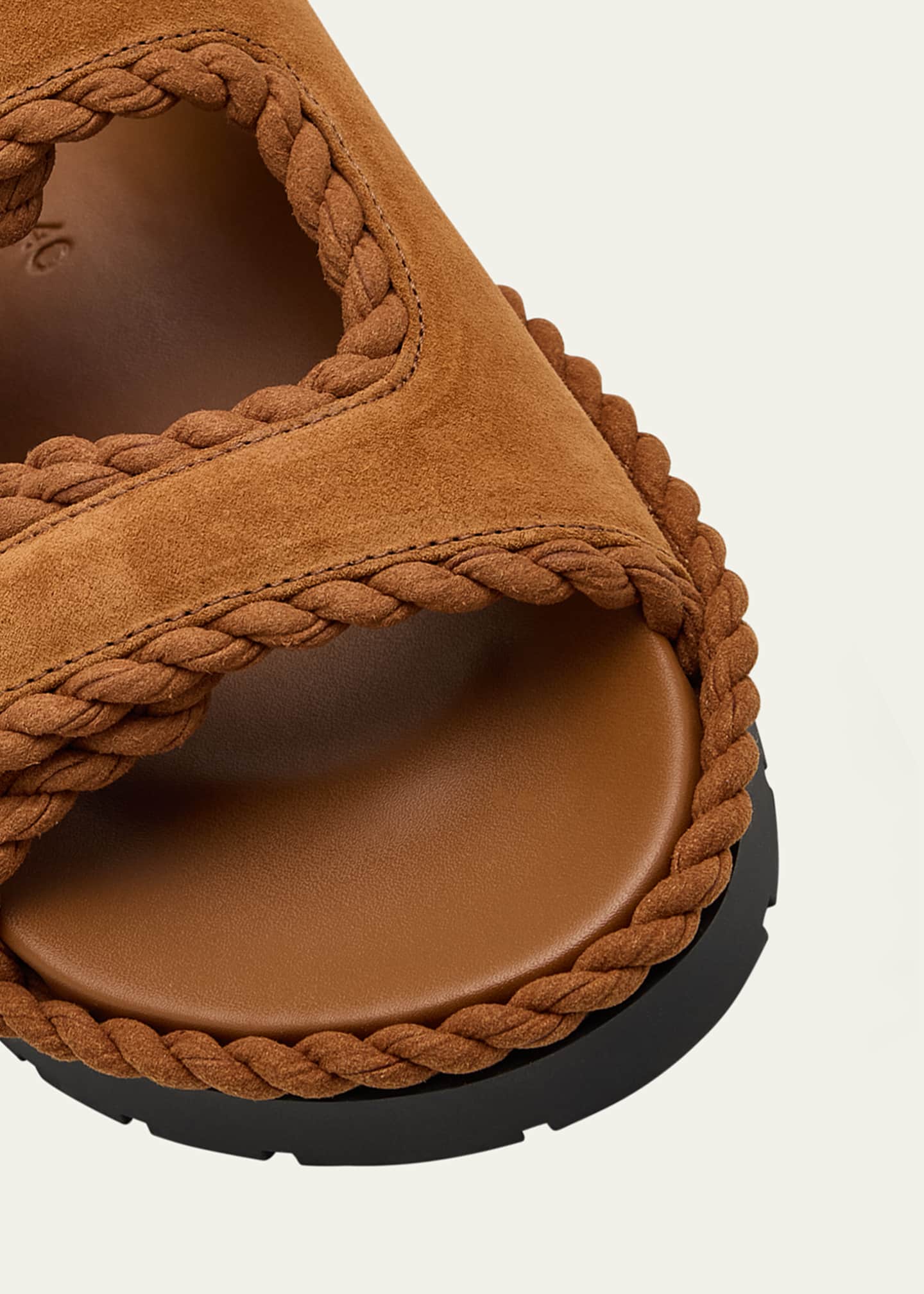 Bottega Veneta Braided Suede Grip Comfort Sandals Image 4 of 5