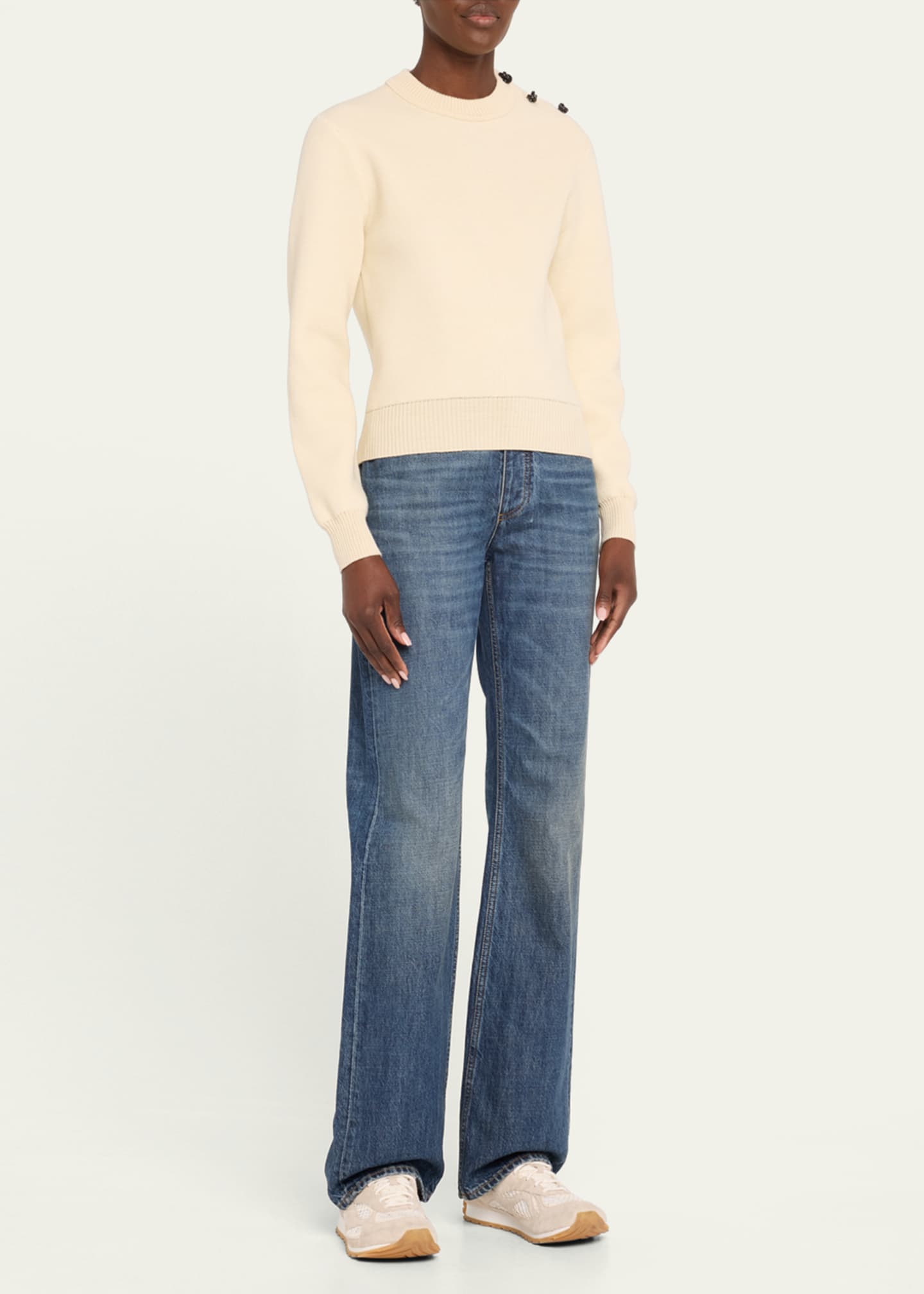Bottega Veneta Orbit Suede Mesh Runner Sneakers Image 3 of 5
