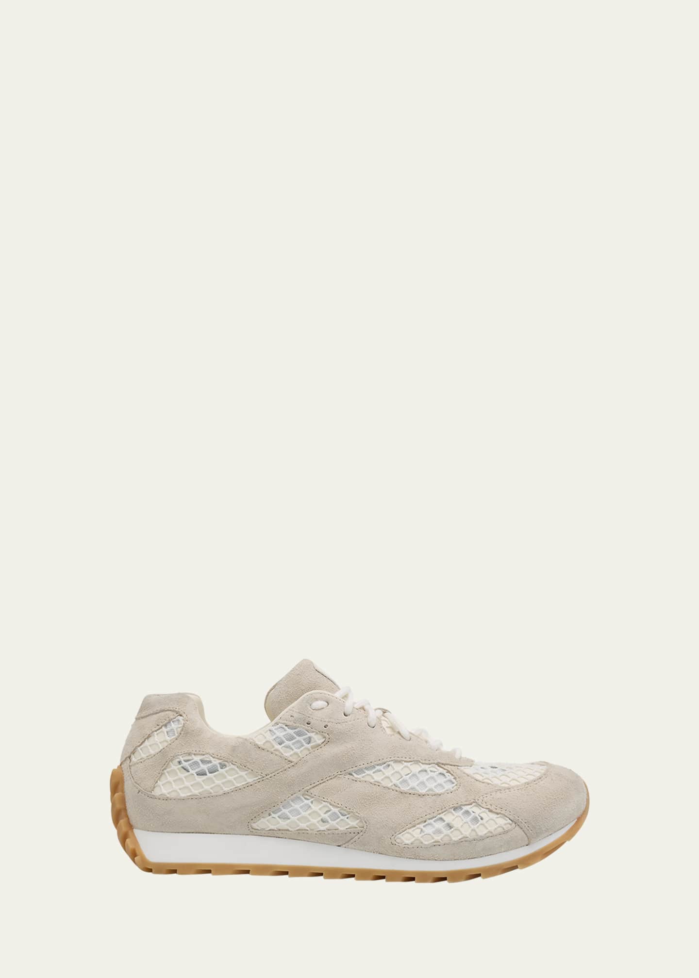 Bottega Veneta Orbit Suede Mesh Runner Sneakers Image 1 of 5