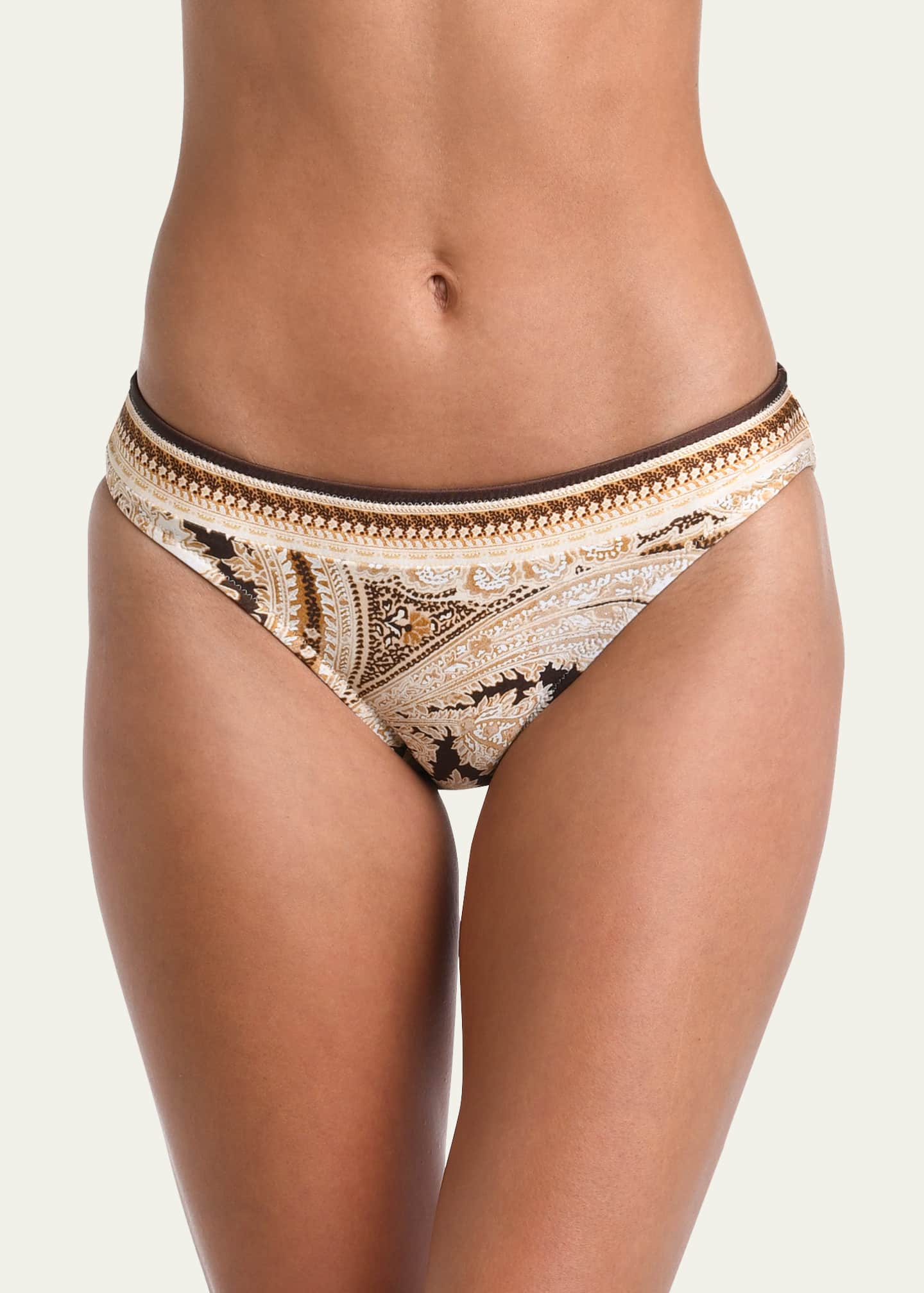 L'Agence Nicole Paisley Bikini Bottoms Image 4 of 4