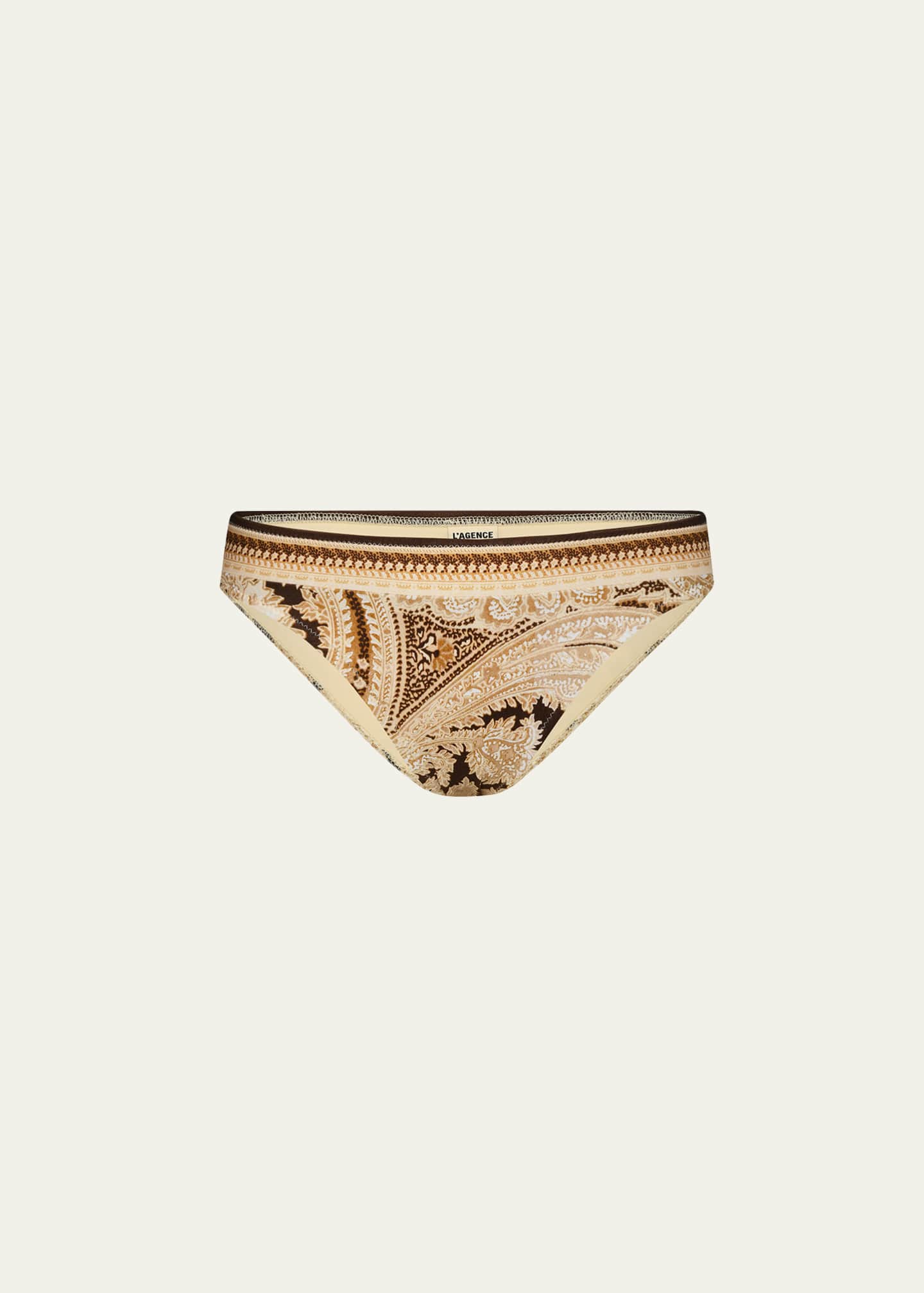 L'Agence Nicole Paisley Bikini Bottoms Image 1 of 4