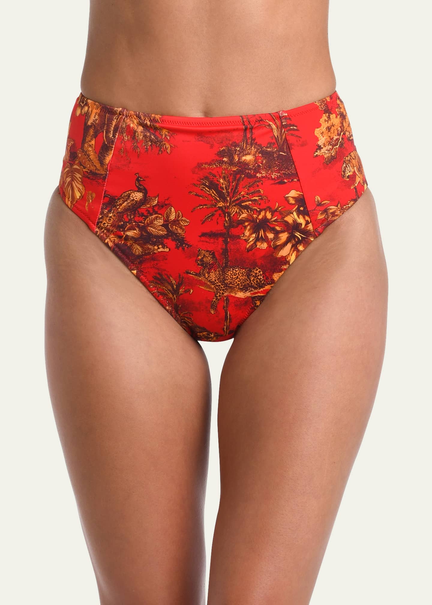 L'Agence Vanessa Jungle High Waisted Bikini Bottoms Image 4 of 4
