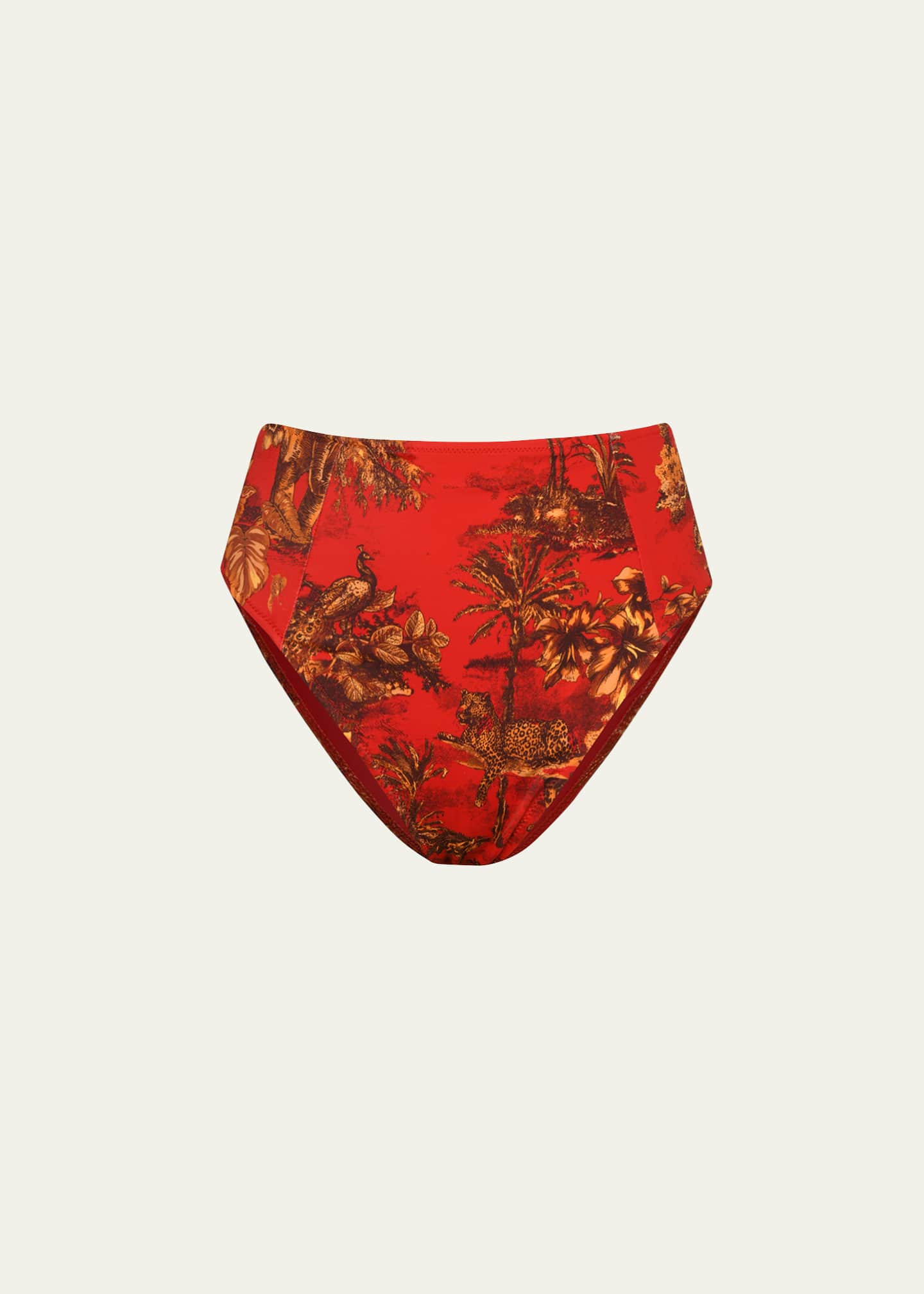 L'Agence Vanessa Jungle High Waisted Bikini Bottoms Image 1 of 4
