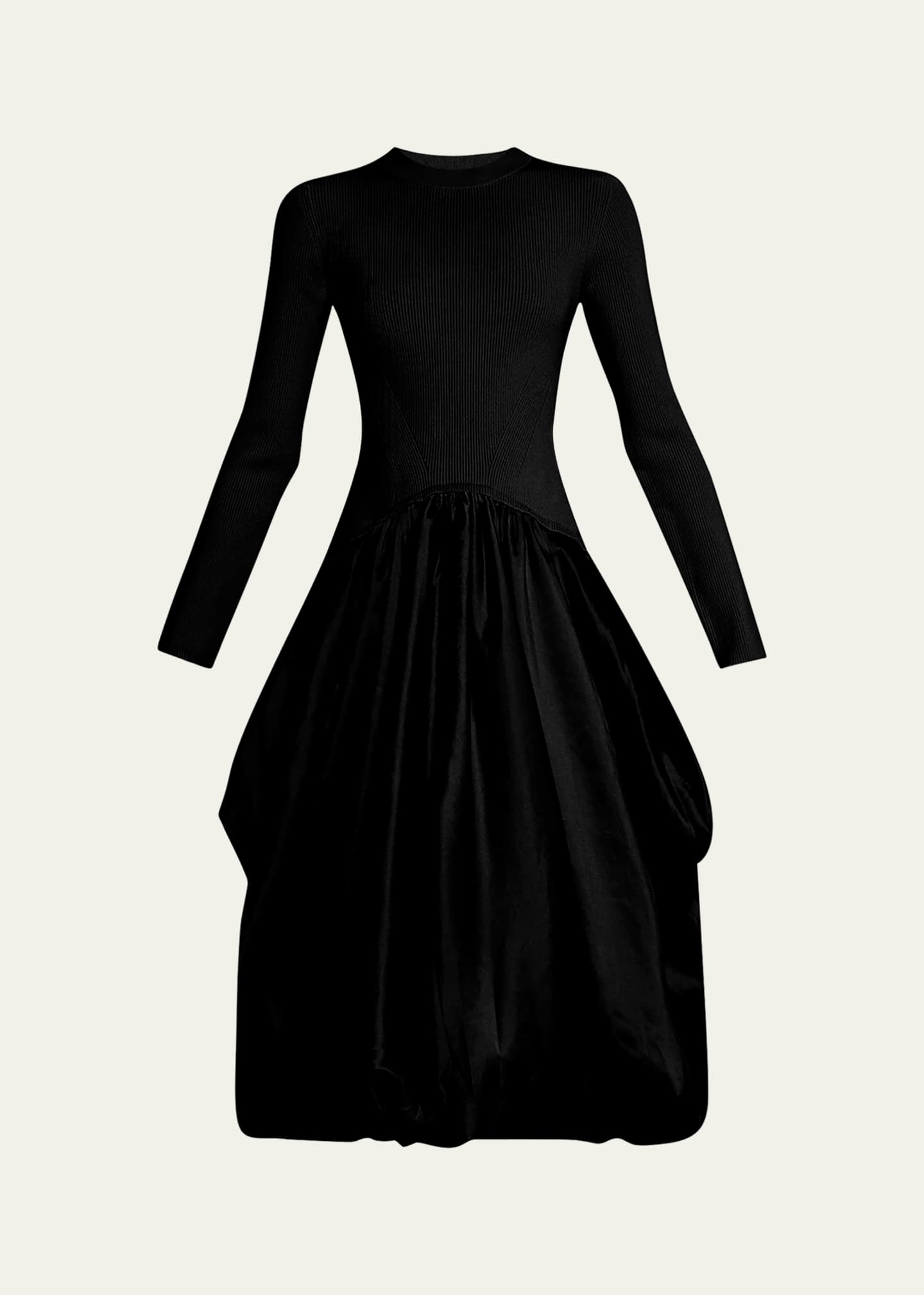 simkhai kenlie mixed media bubble midi dress SIMKHAI
