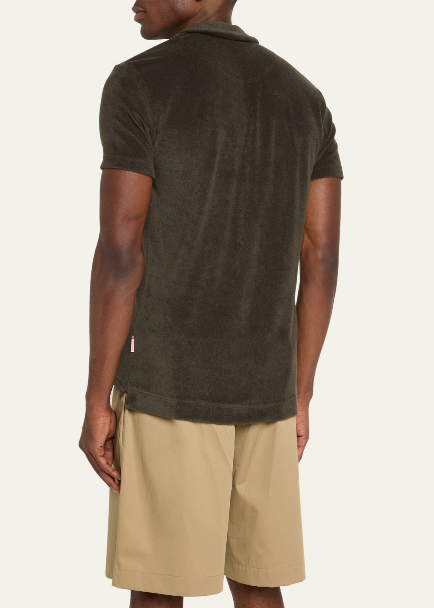 Orlebar Brown Men's Organic Cotton Terry Short-Sleeve Polo Shirt Image 3 of 5
