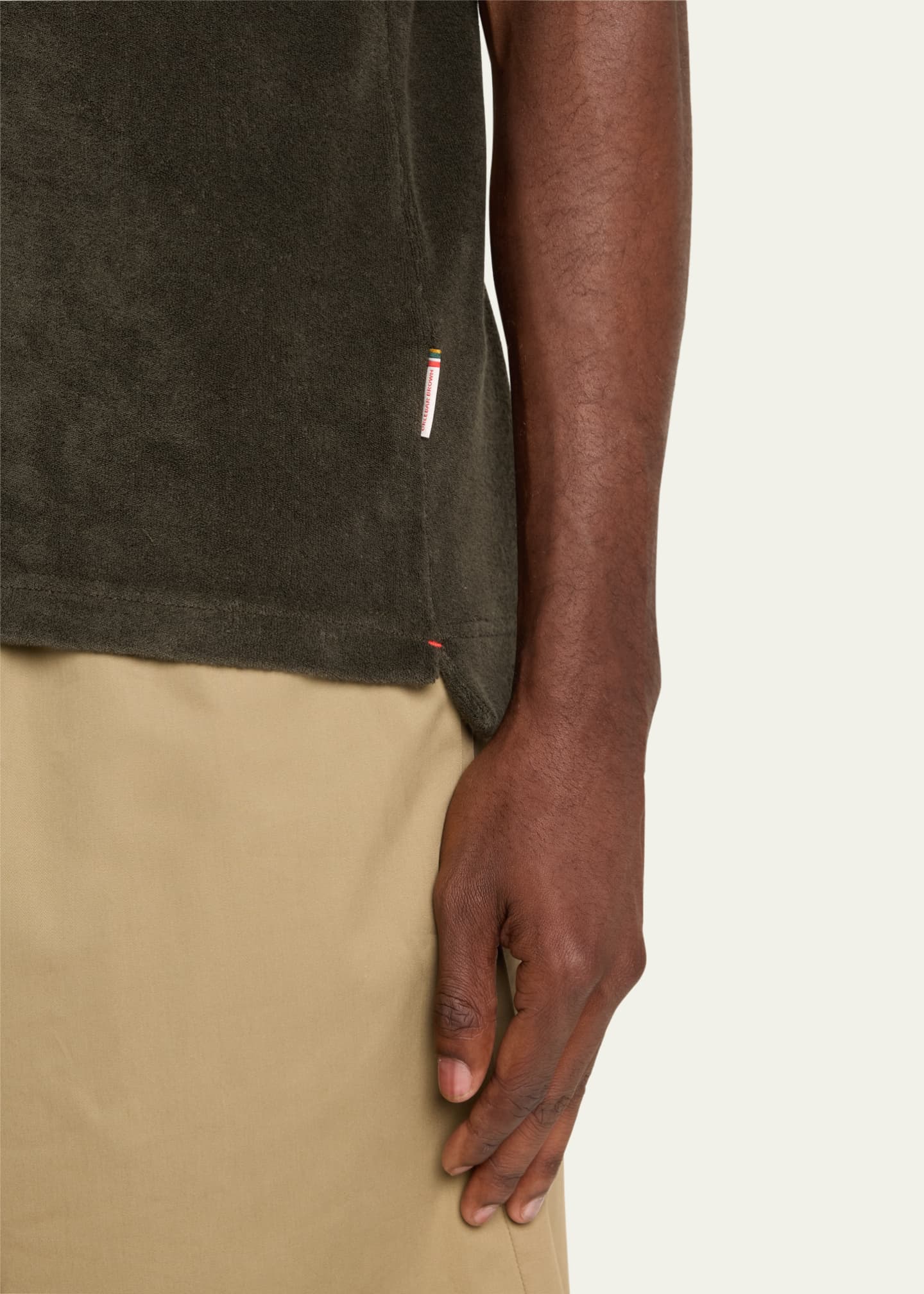 Orlebar Brown Men's Organic Cotton Terry Short-Sleeve Polo Shirt Image 5 of 5