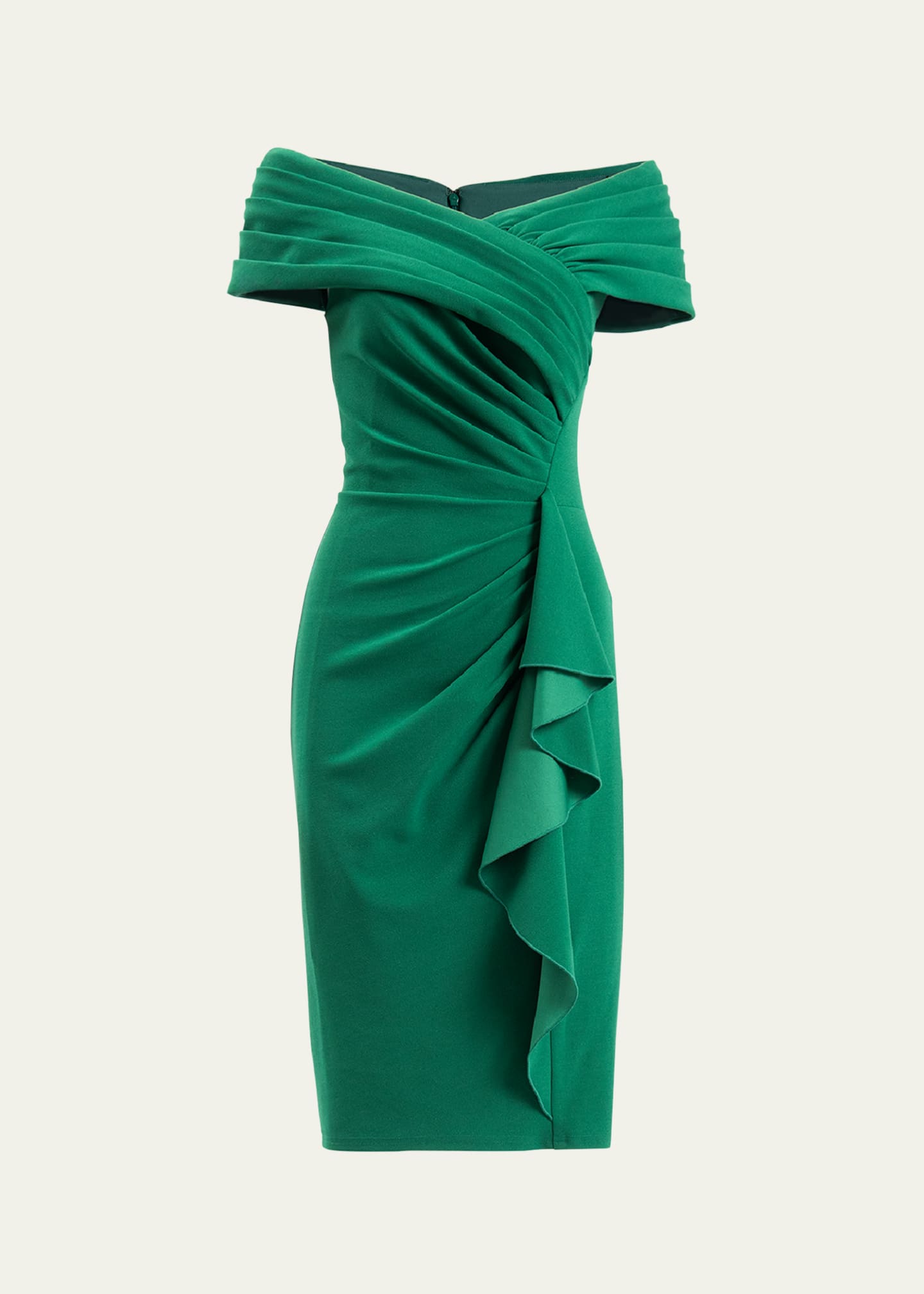 Tadashi Shoji Pleated Bodycon Ruffle Dress Image 1 of 5