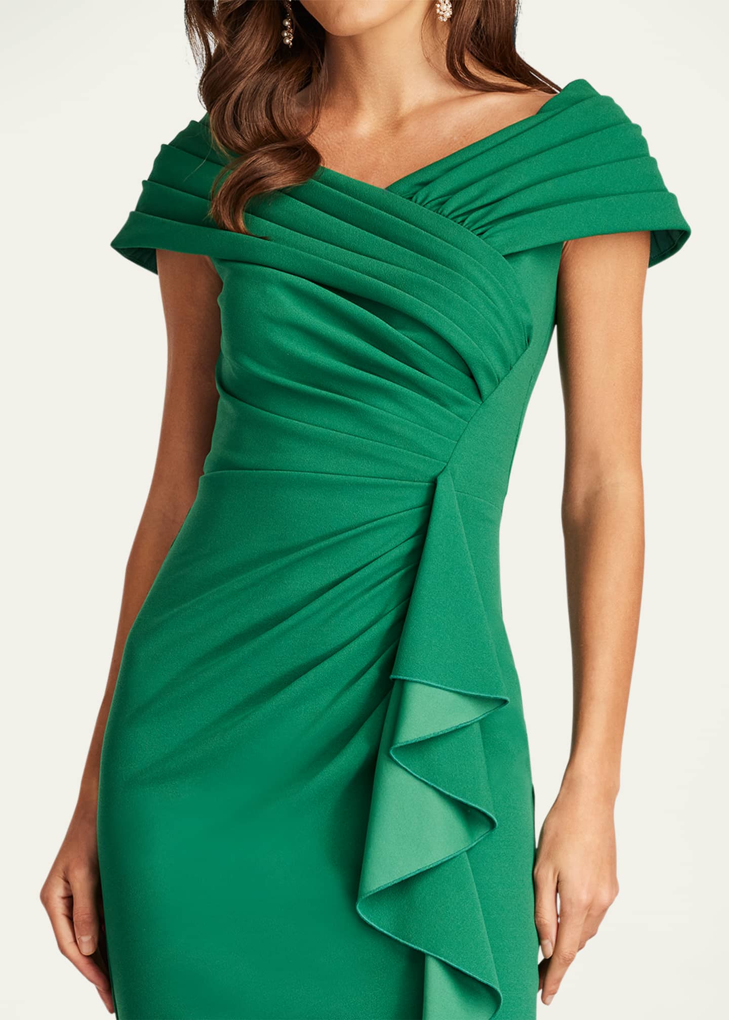 Tadashi Shoji Pleated Bodycon Ruffle Dress Image 5 of 5