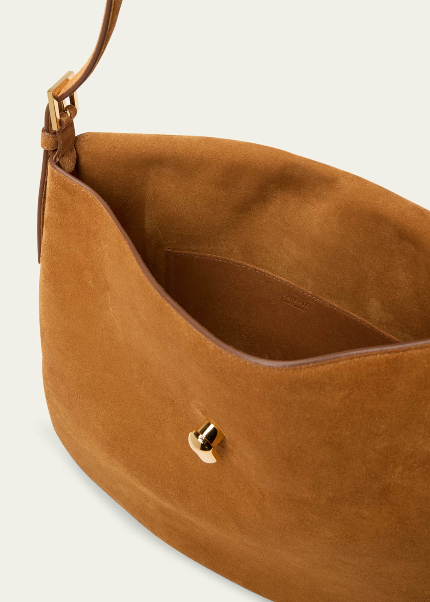 Savette Tondo Large Suede Hobo Bag Image 4 of 6