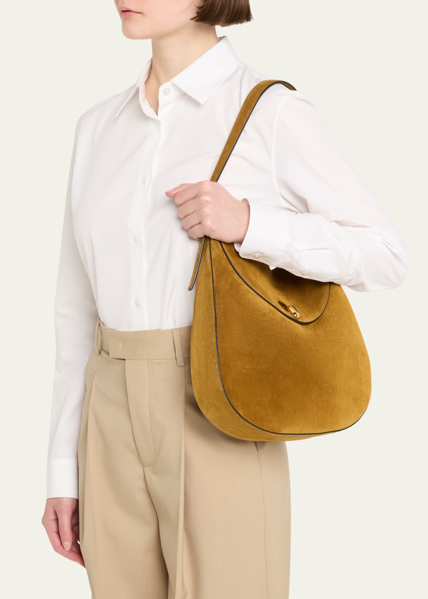 Savette Tondo Large Suede Hobo Bag Image 2 of 6
