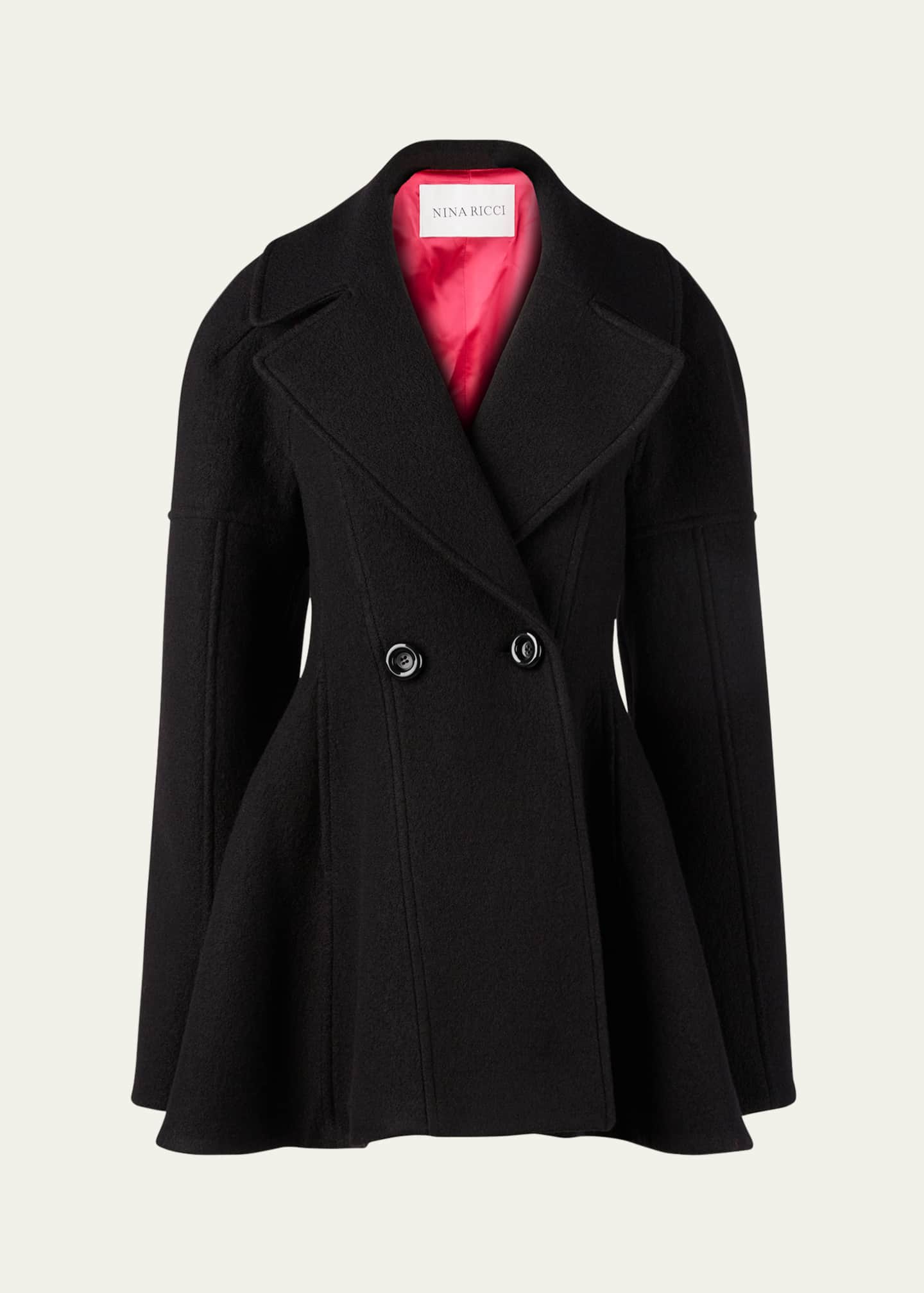 Nina Ricci Short A Line Wool Peacoat Bergdorf Goodman