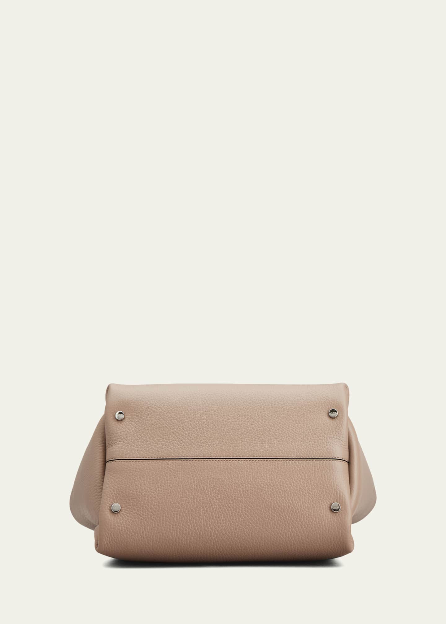 Mini Grain Leather Top-Handle Bag