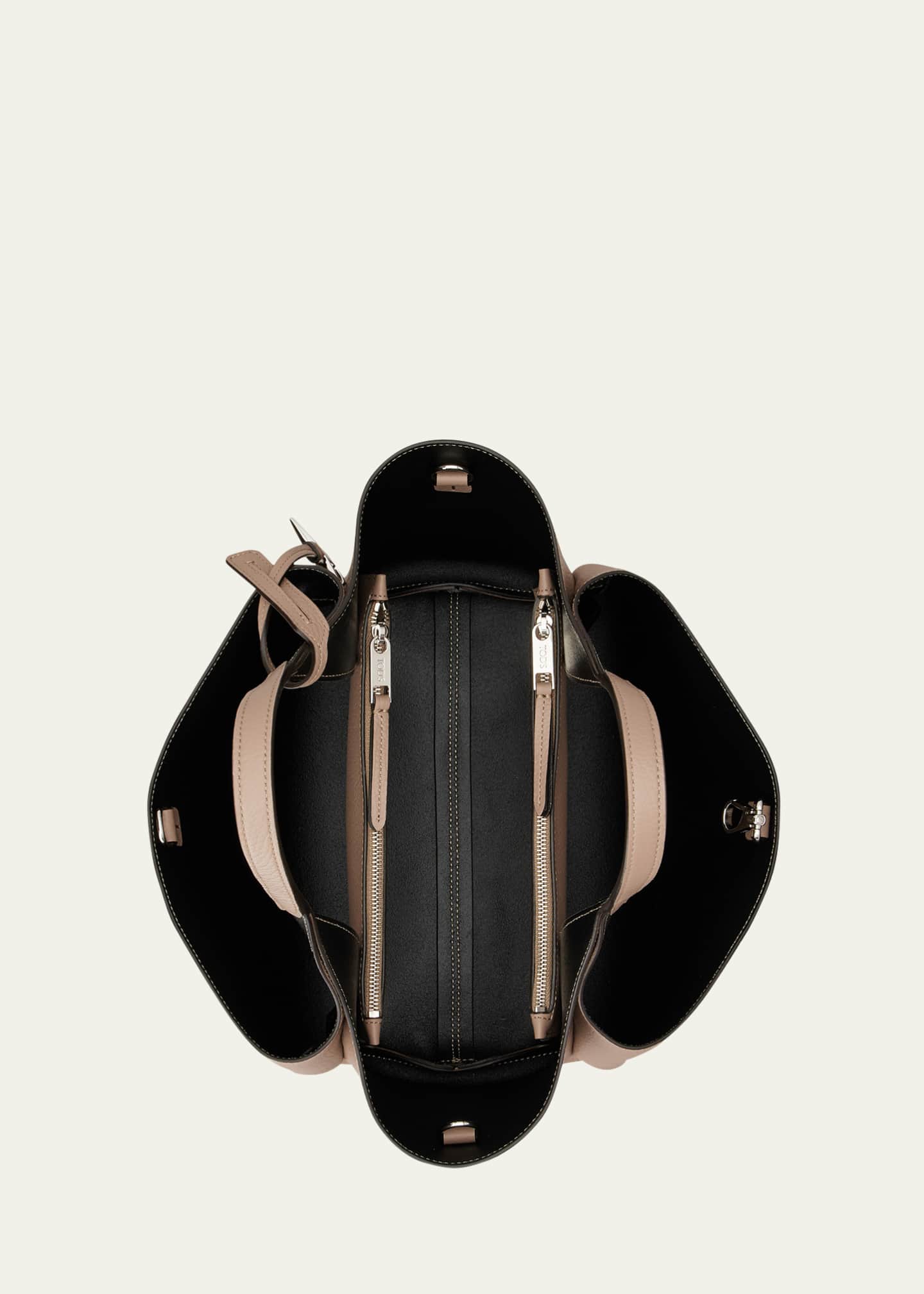 Mini Grain Leather Top-Handle Bag