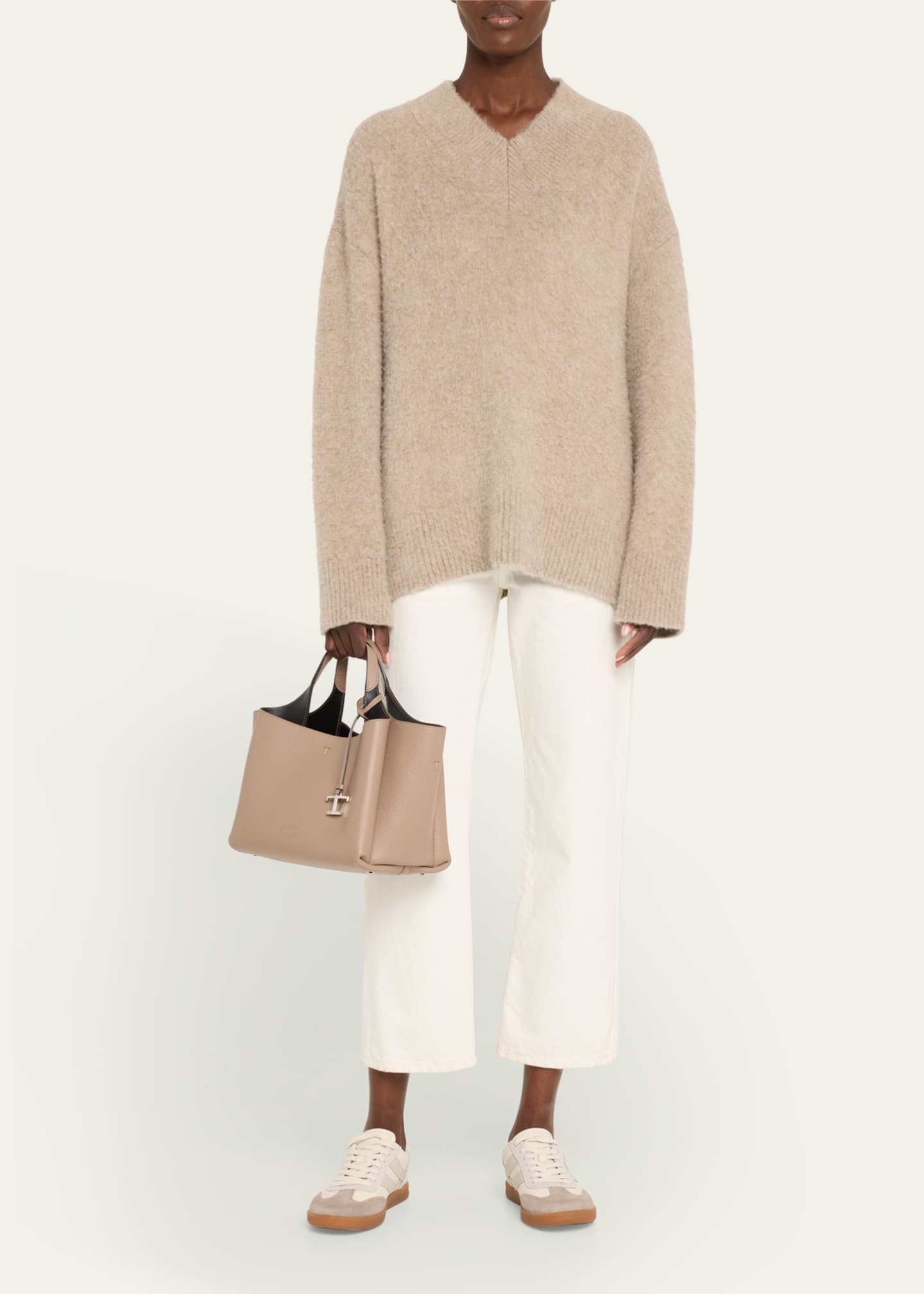 Mini Grain Leather Top-Handle Bag