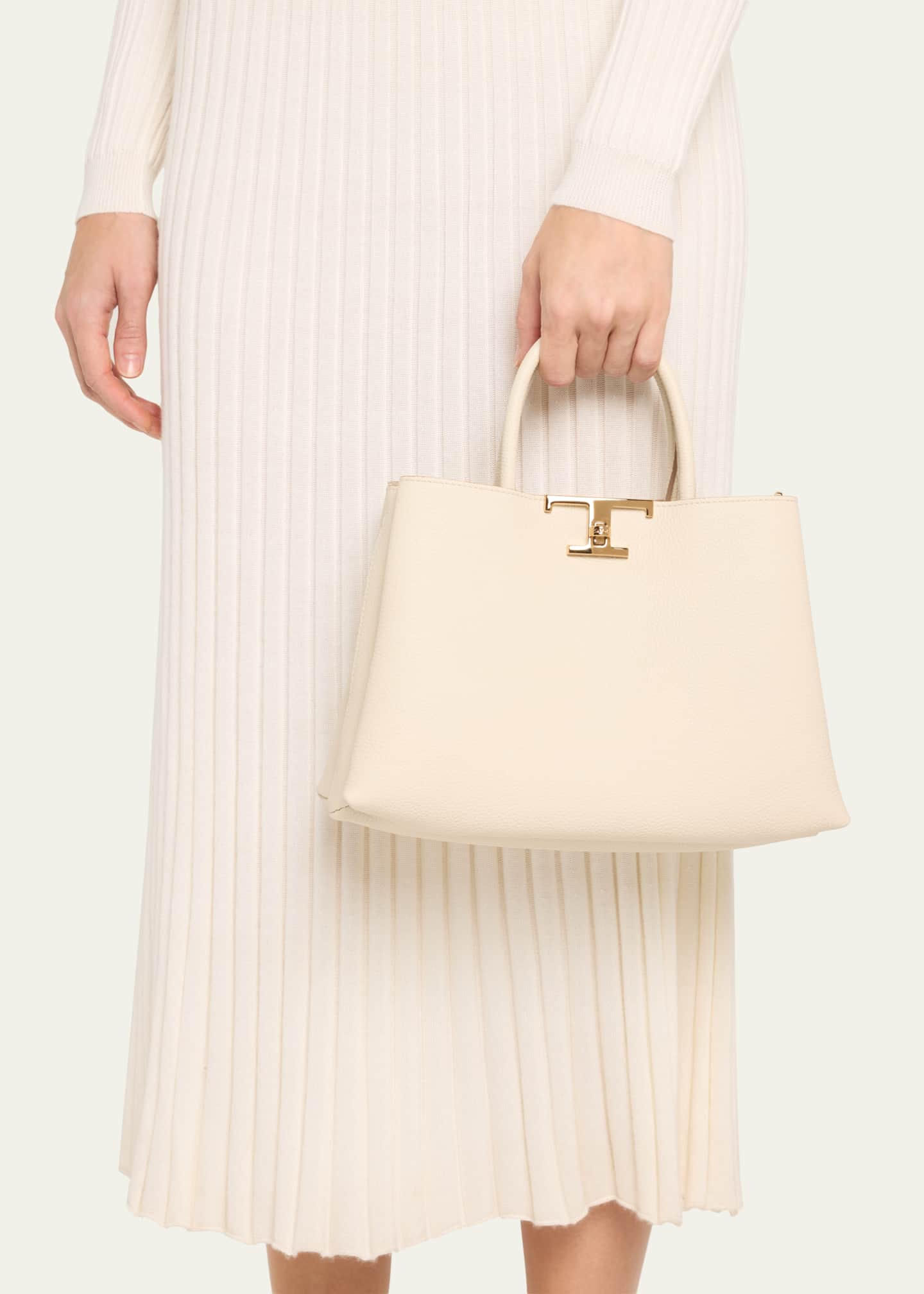 Small Leather T Timeless Tote Shopping Bag