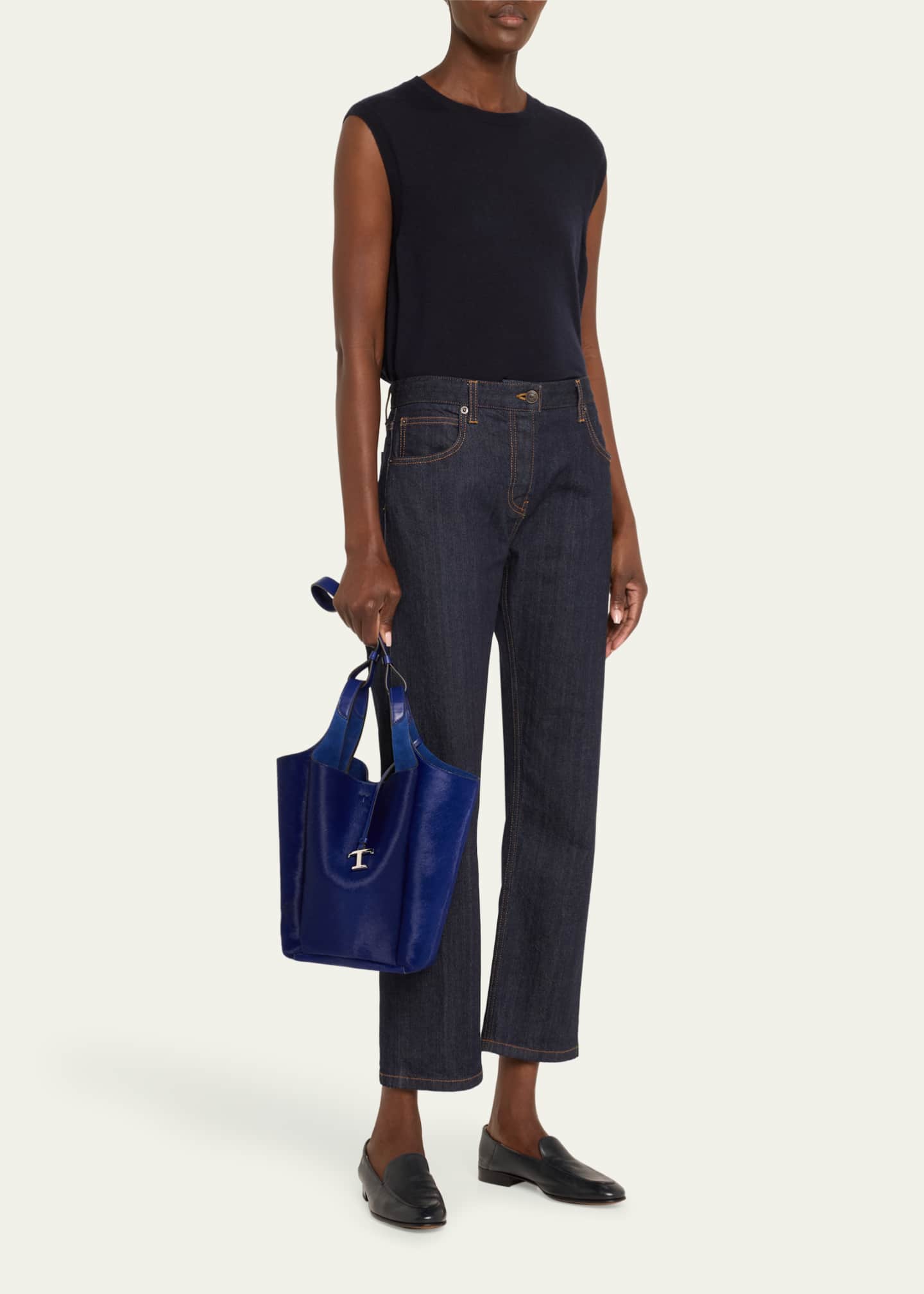 Tod's Small Horse Hair Shoulder Bag Image 5 of 6
