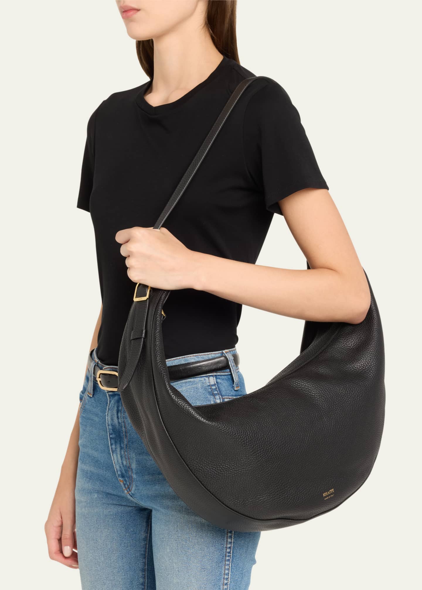 Khaite Augustina Calfskin Hobo Bag Image 2 of 5