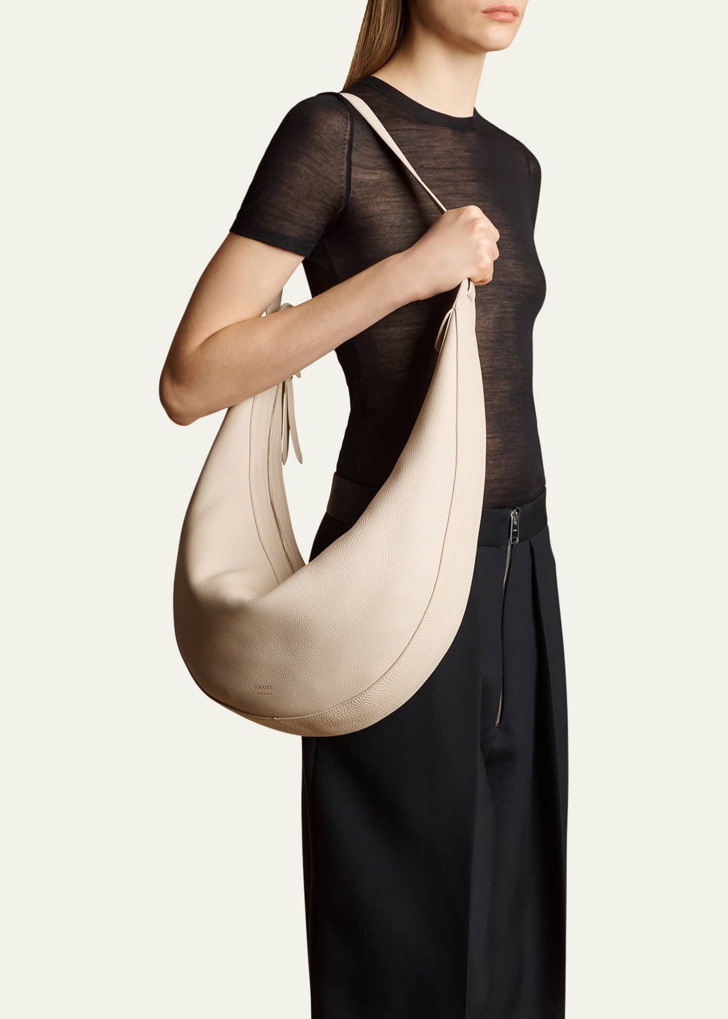 Khaite Augustina Calfskin Hobo Bag Image 5 of 5