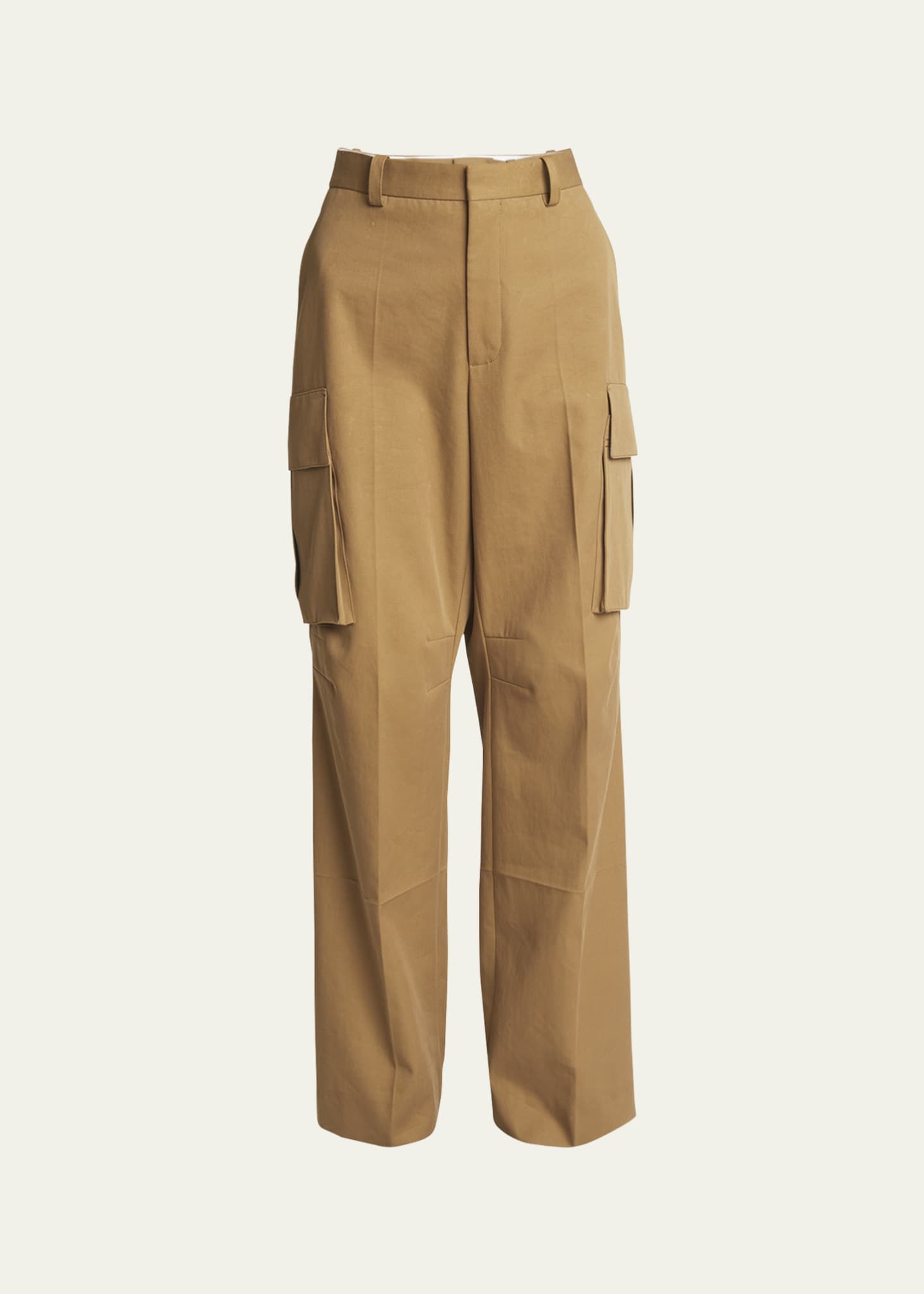 パンツ VICTORIA BECKHAM TOBACCO-COLOURED COTTON CARGO TROUSERS Victoria Beckham Tobacco-coloured cotton cargo trousers