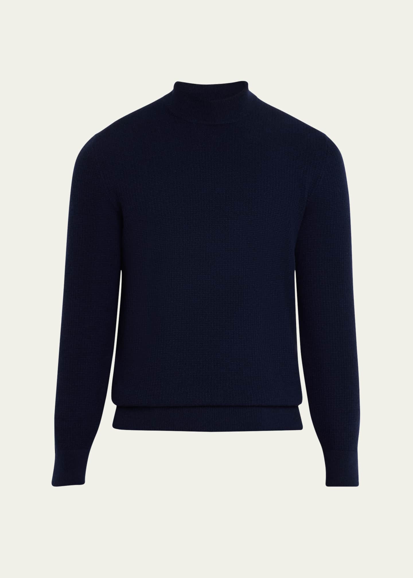 Mens cashmere mock turtleneck sweater top